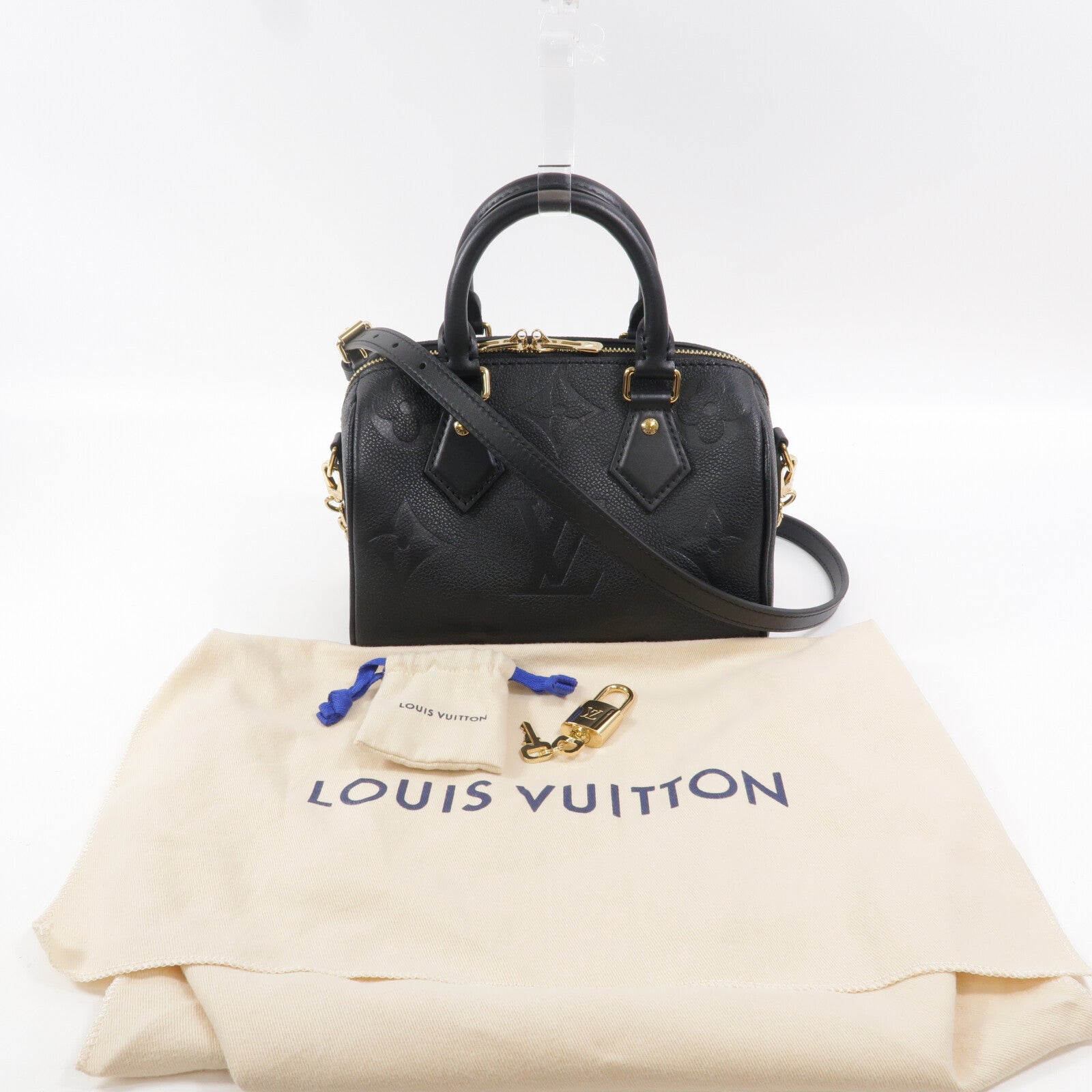LOUIS VUITTON Monogram Empreinte Speedy Bandouliere 20 手挽肩背兩用袋