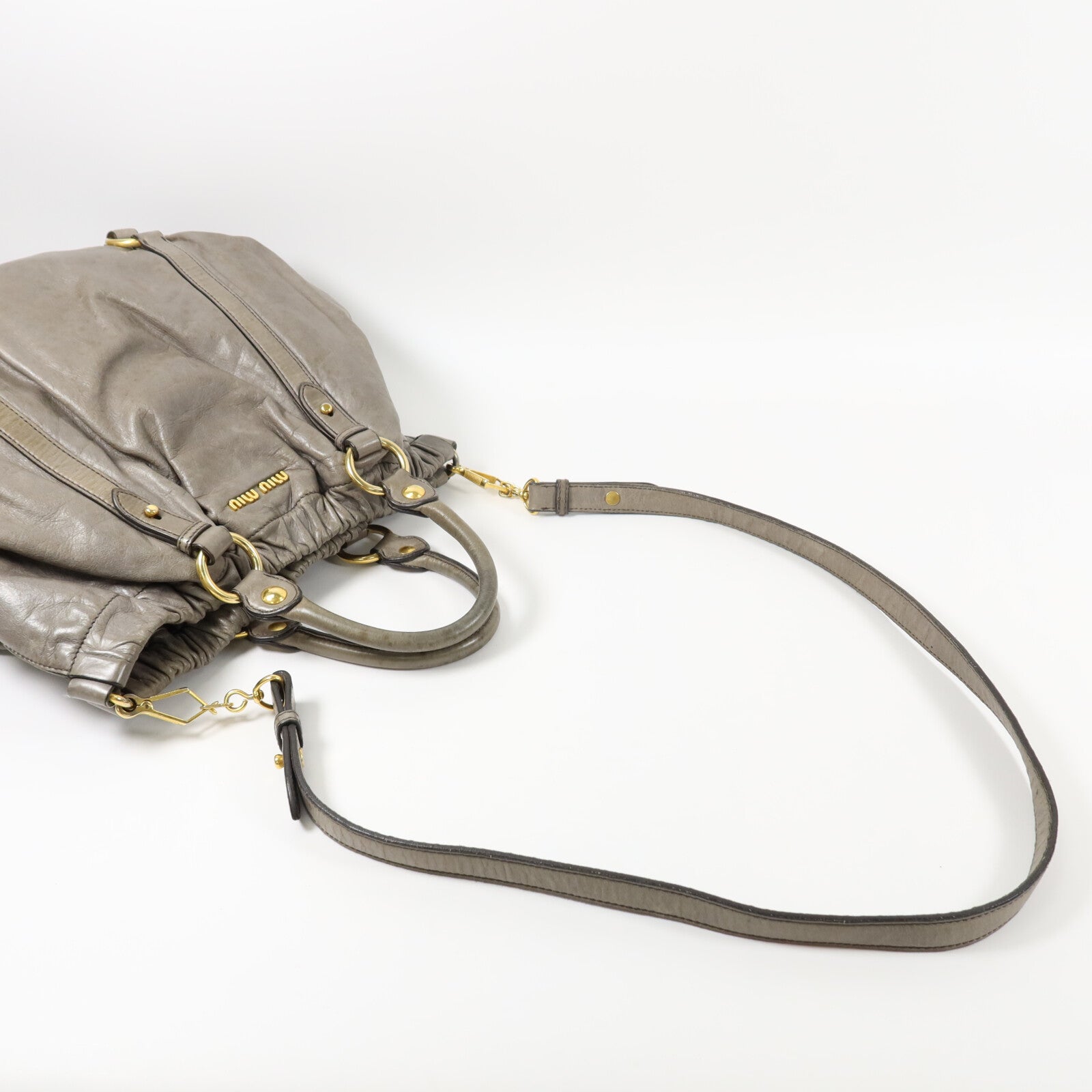 Miu Miu 牛皮皮革2 Way Shoulder手挽肩背兩用袋