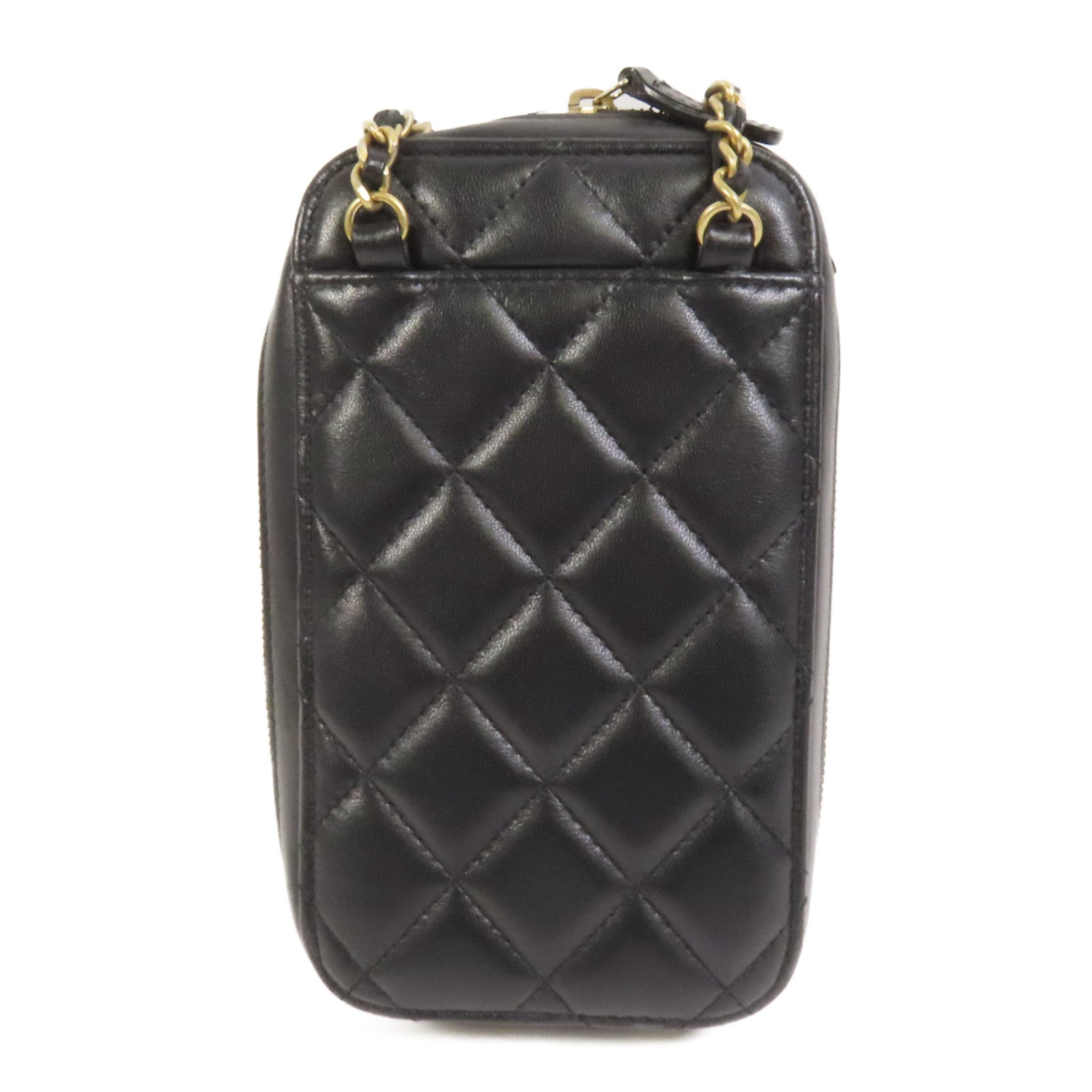 CHANEL 羊皮皮革Shoulder Bag金扣鏈帶肩背袋