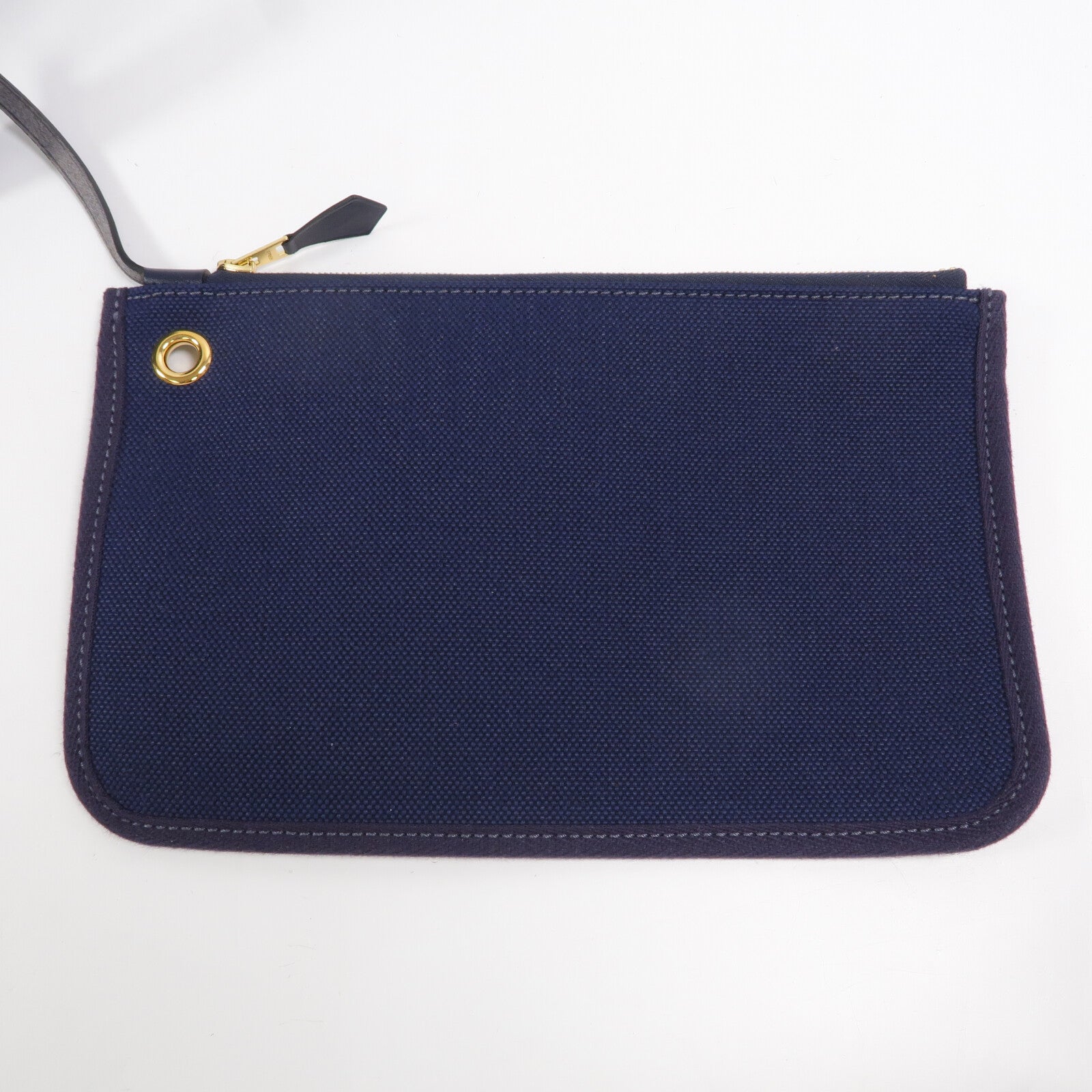 HERMES 帆布Herbag PM手挽肩背兩用袋Bleu Indigo