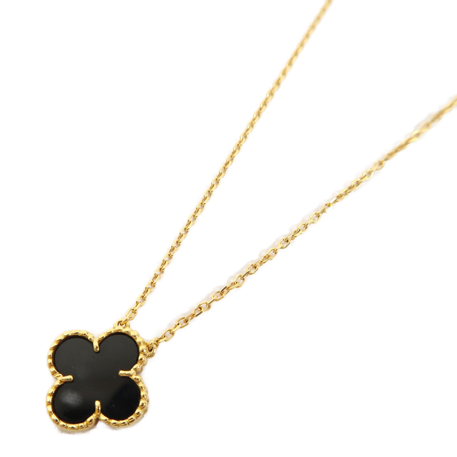Van Cleef & Arpels 【激減優惠】18K黃金/瑪瑙Vintage Alhambra Pendant項鍊金色/黑色