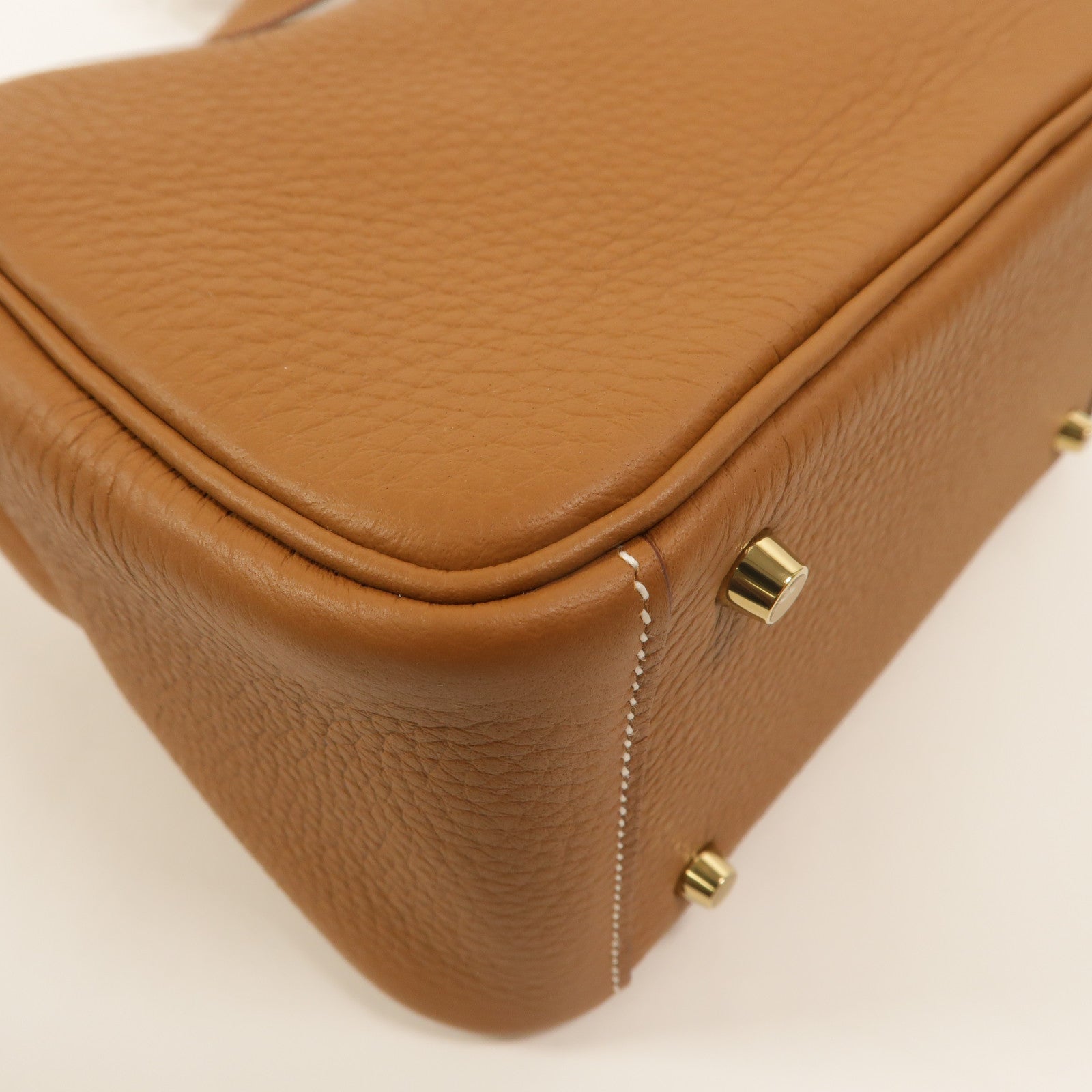 HERMES Clemence皮革Mini Lindy金扣手挽肩背兩用袋
