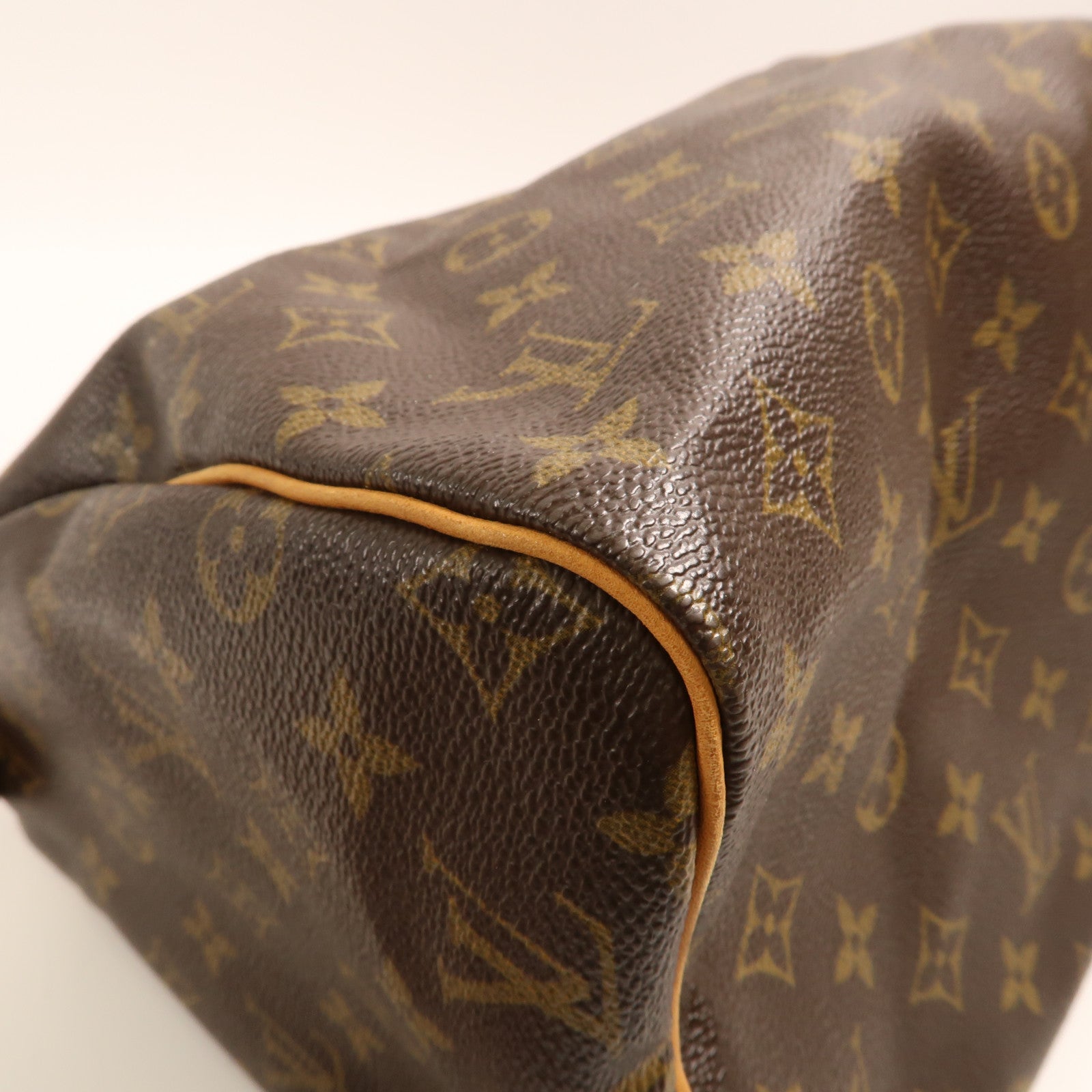 LOUIS VUITTON Monogram Speedy 30金扣手挽袋棕色