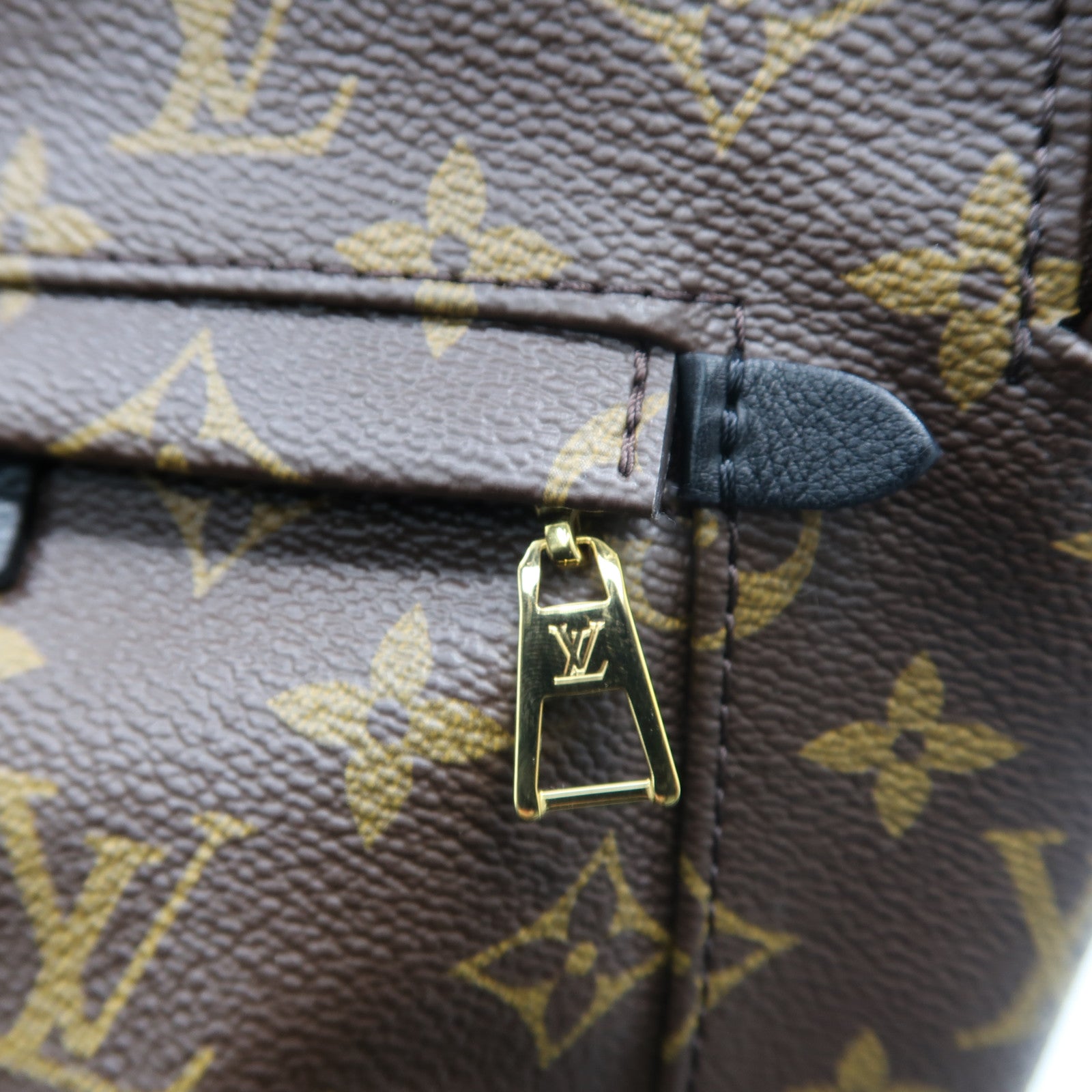 LOUIS VUITTON Monogram Palm Springs PM金扣背包啡色