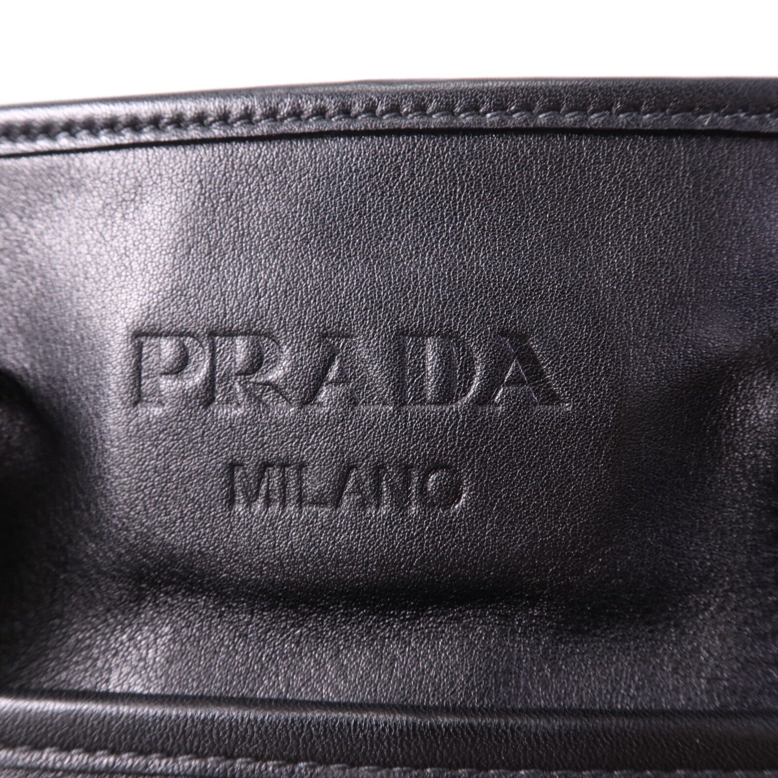 PRADA 牛皮皮革Vintage Handbag銀扣手挽肩背兩用袋