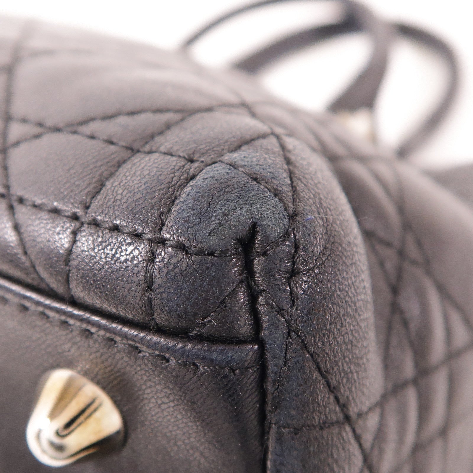 Dior 皮革Hand Bag銀扣手挽袋