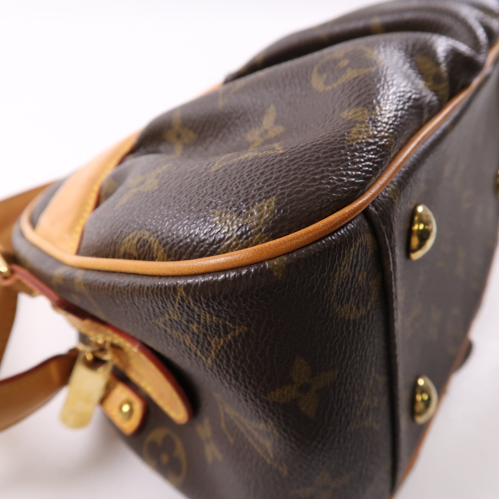 LOUIS VUITTON Monogram Klara金扣肩背袋啡色