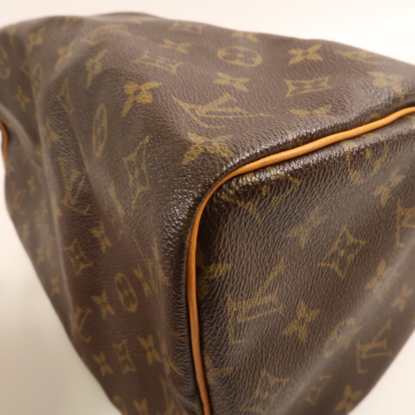 LOUIS VUITTON Monogram Speedy 30金扣手挽袋棕色