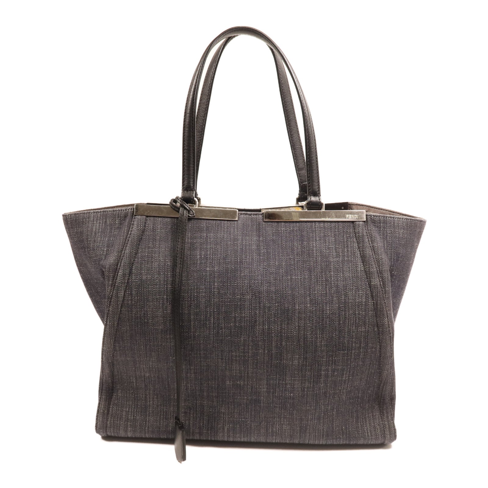 FENDI 帆布Tote Bag銀扣手挽袋