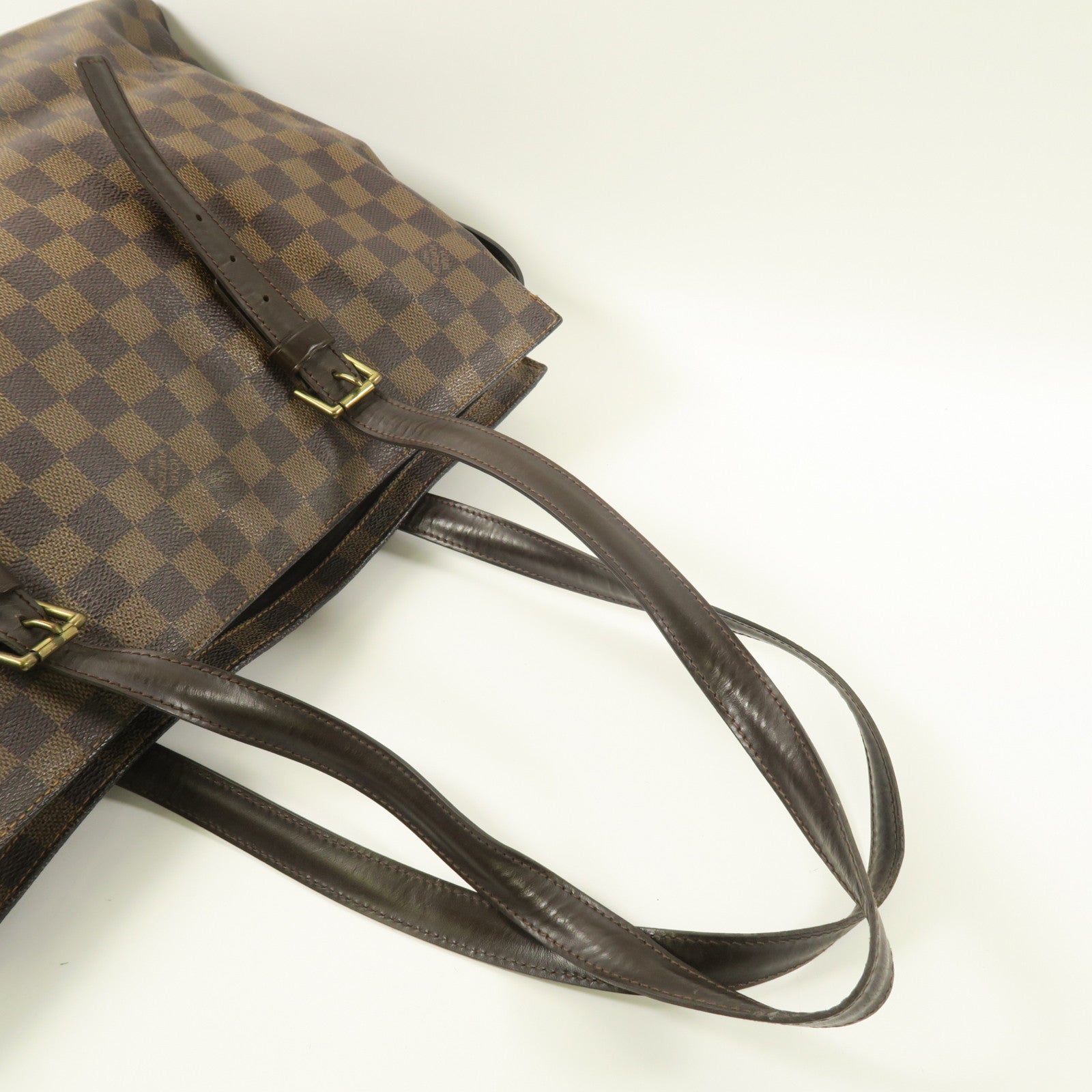 LOUIS VUITTON Damier Chelsea金扣肩背袋啡色