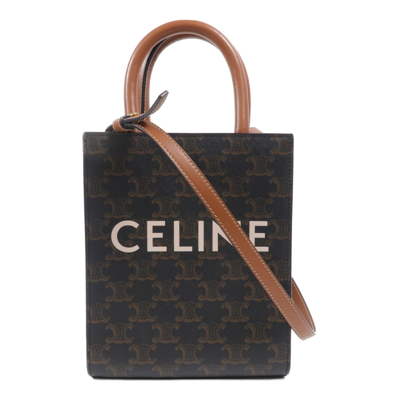 CELINE 塗層帆布Mini Vertical Cabas手挽肩背兩用袋