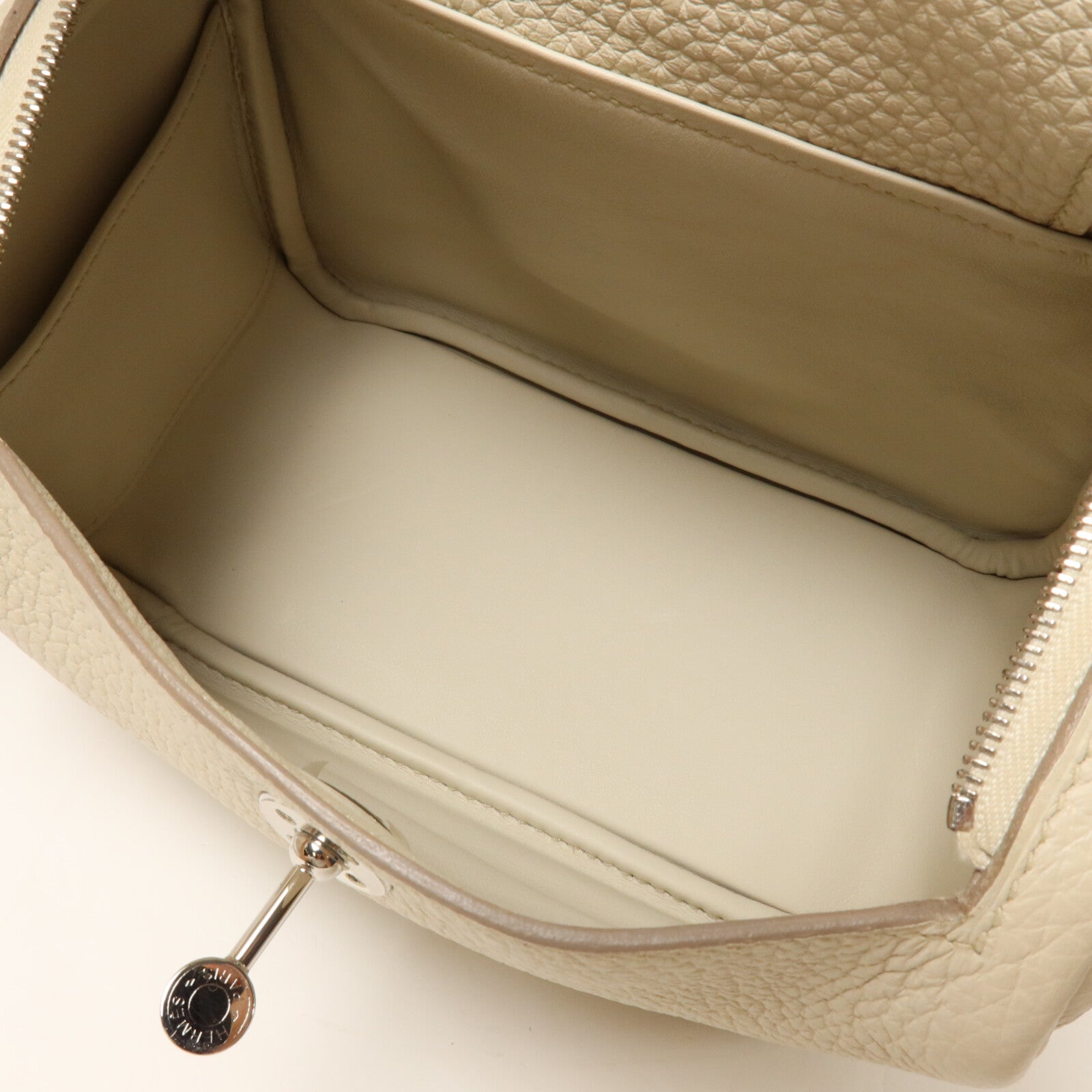 HERMES Clemence皮革Mini Lindy手挽肩背兩用袋Beton