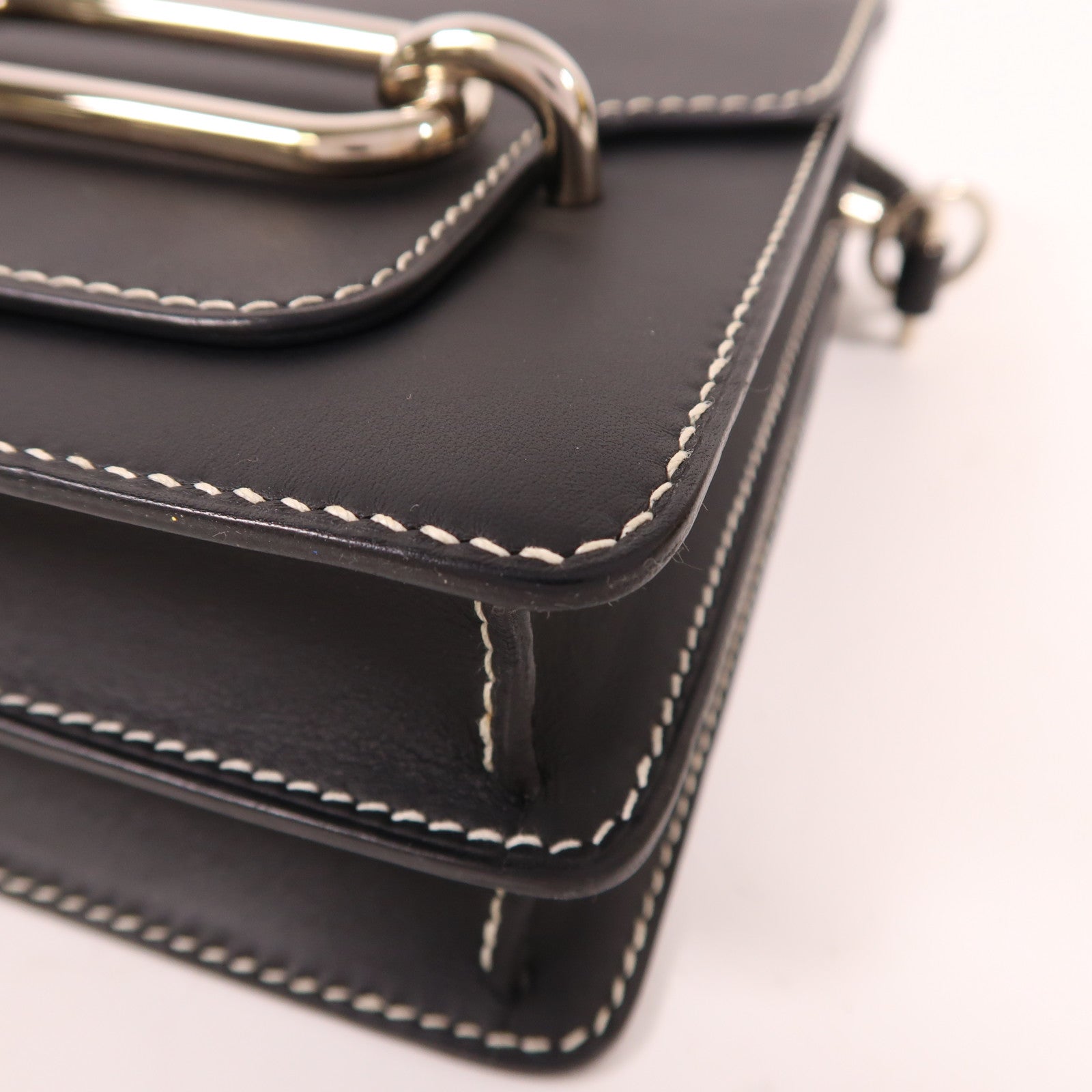 HERMES Evercolor皮革Roulis 23銀扣肩背袋Noir