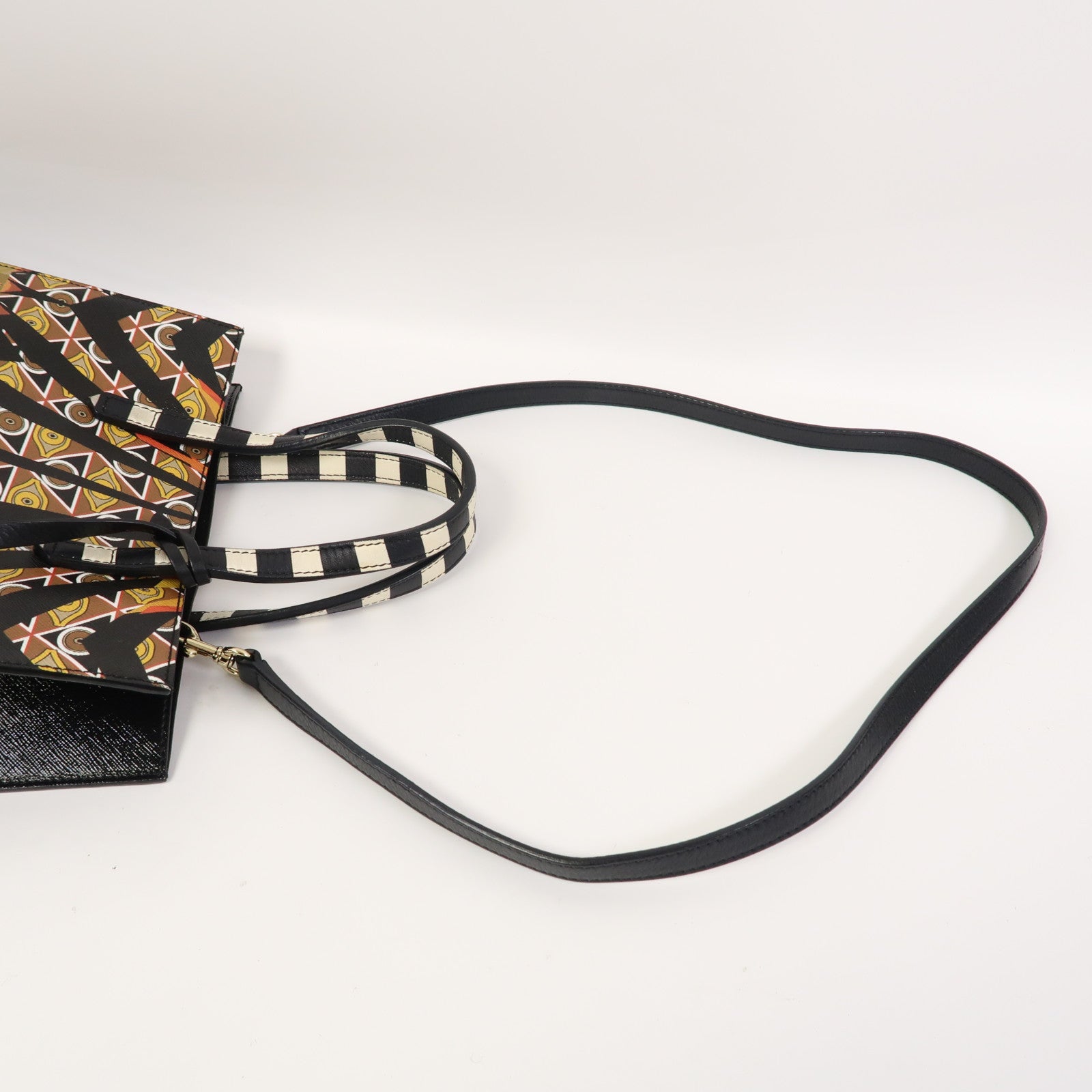 GIVENCHY 【激減優惠】塗層帆布Stargate Egyptian Tote Bag金扣手挽肩背兩用袋黑色/啡色