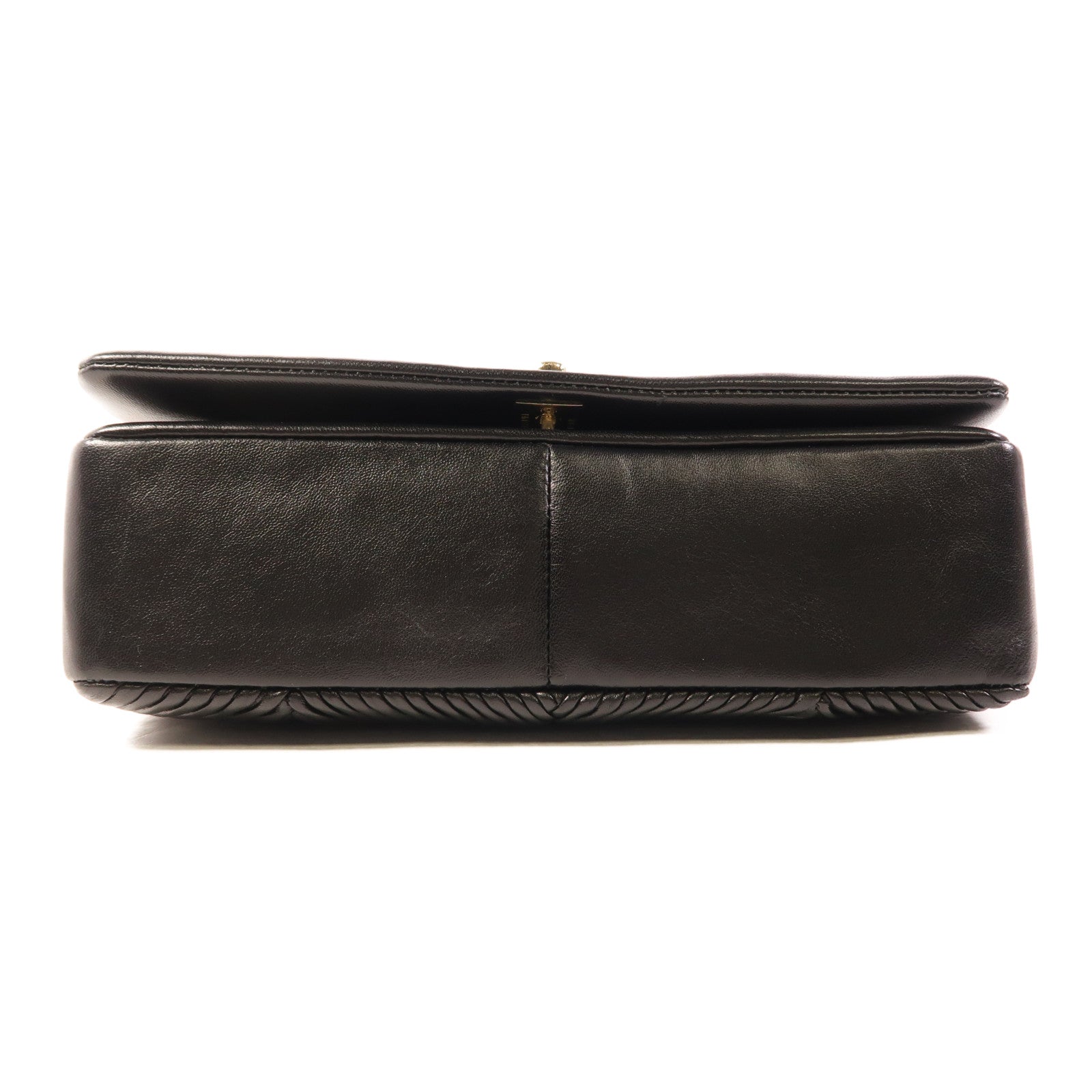 CHANEL 牛皮皮革Shoulder Bag金扣鏈帶肩背袋