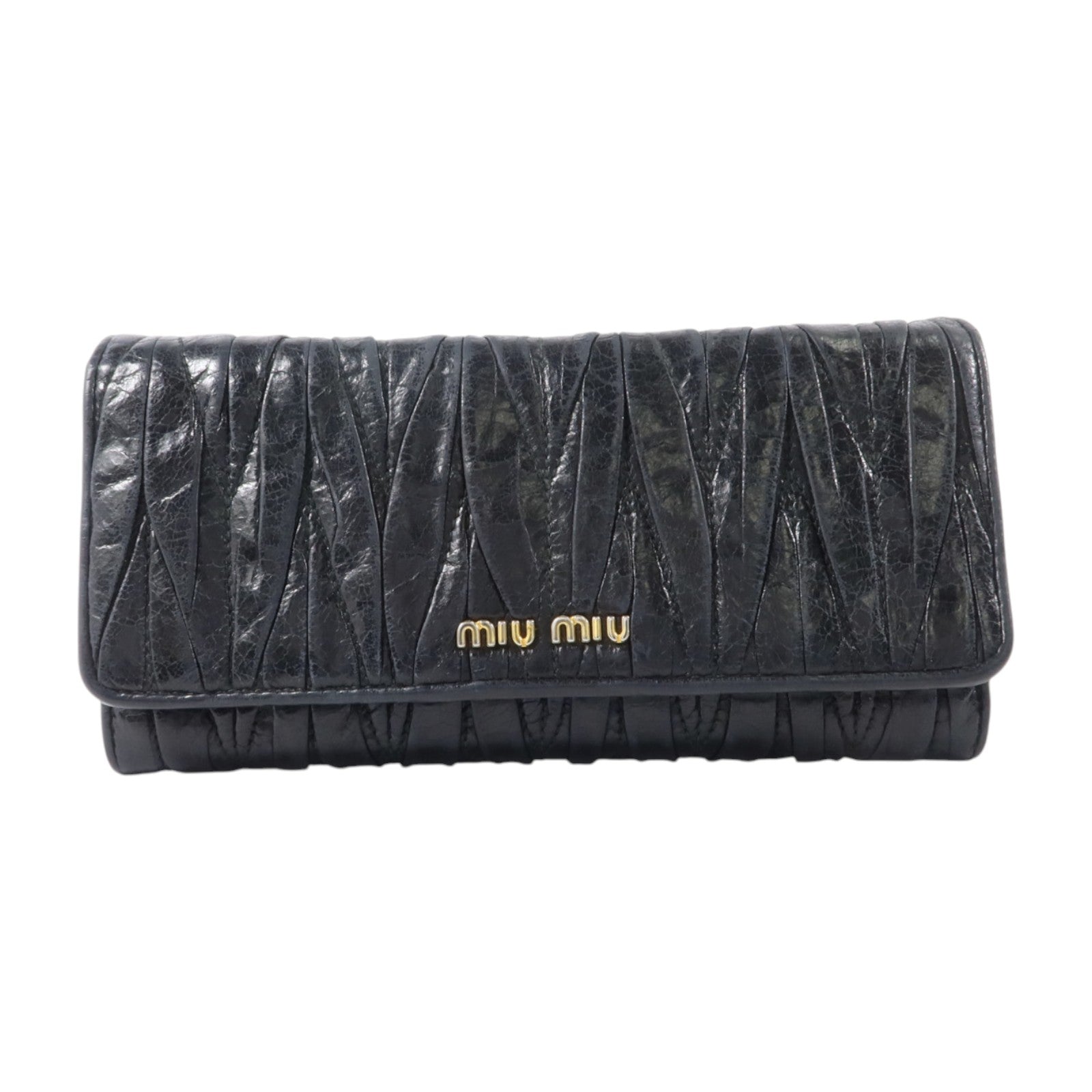 Miu Miu 羊皮皮革Long Wallet金扣長錢包