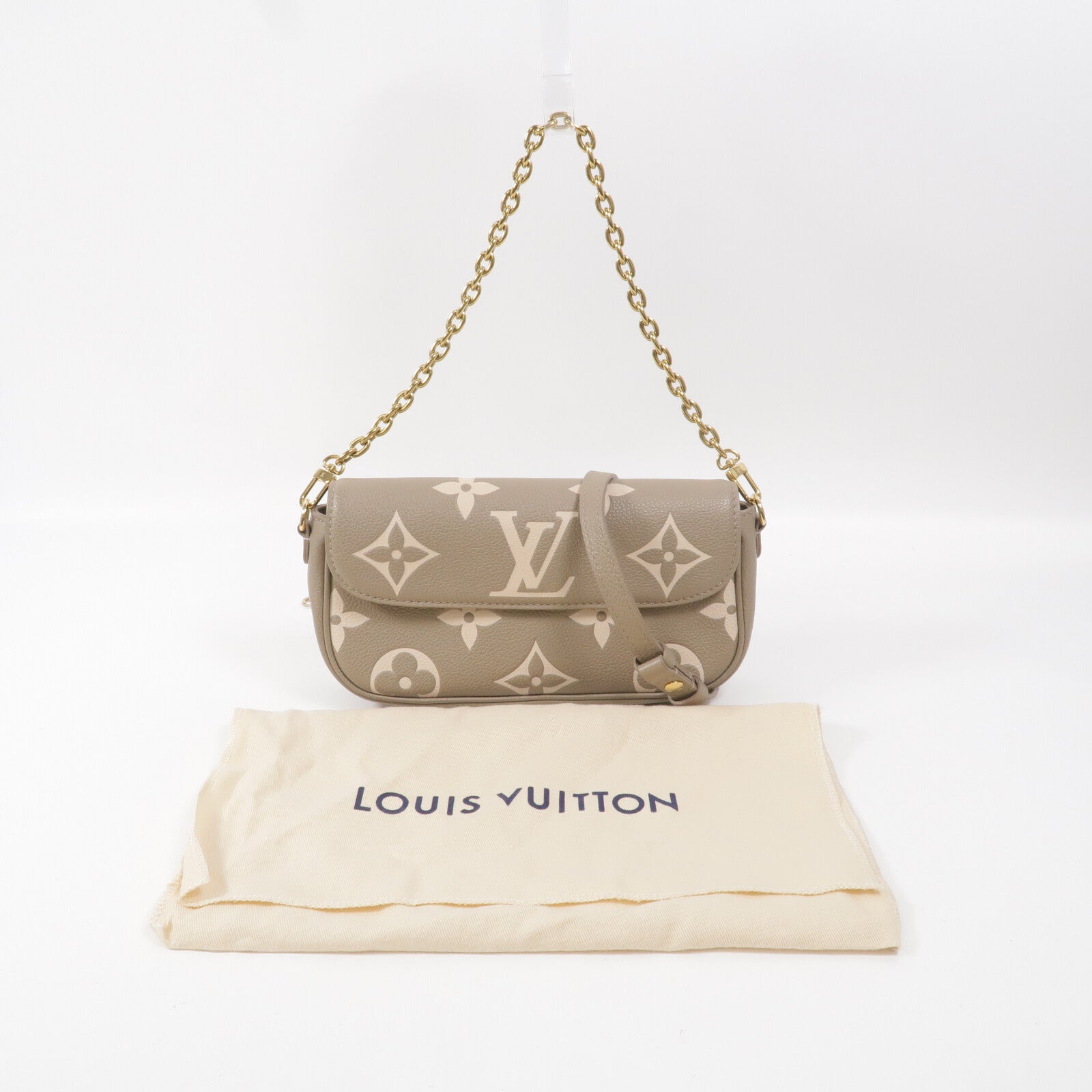 LOUIS VUITTON Monogram Empreinte Wallet On Chain Ivy手挽肩背兩用袋