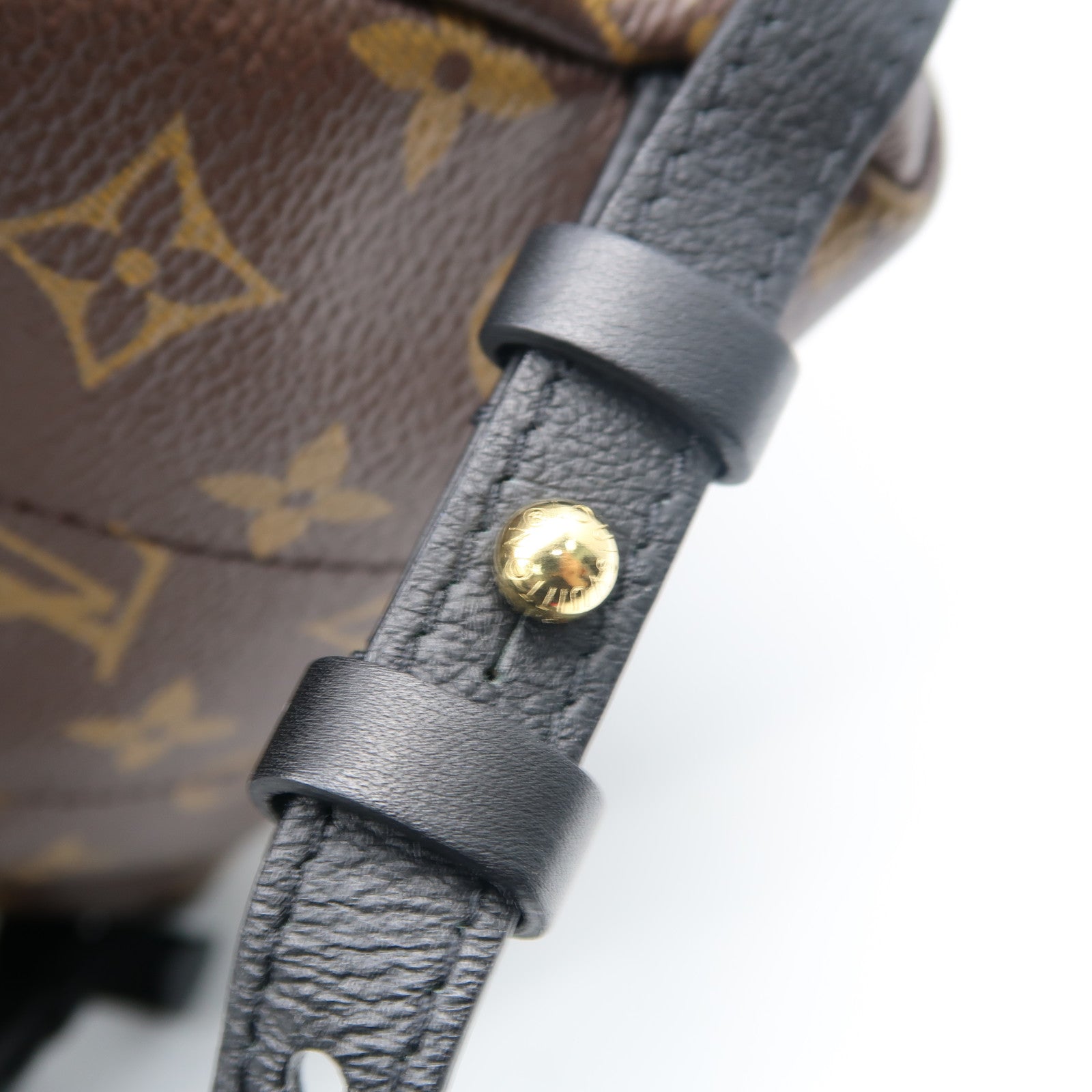 LOUIS VUITTON Monogram Palm Springs PM金扣背包啡色