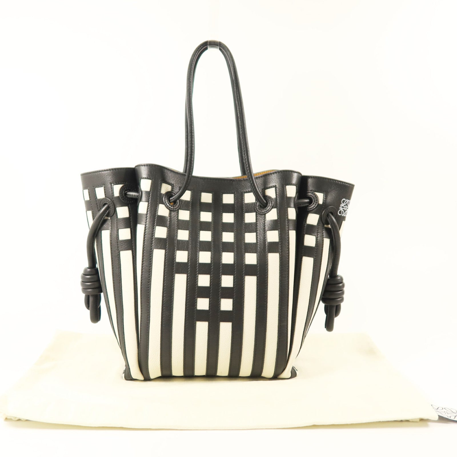 LOEWE 牛皮皮革Flamenco Knot Tote肩背袋