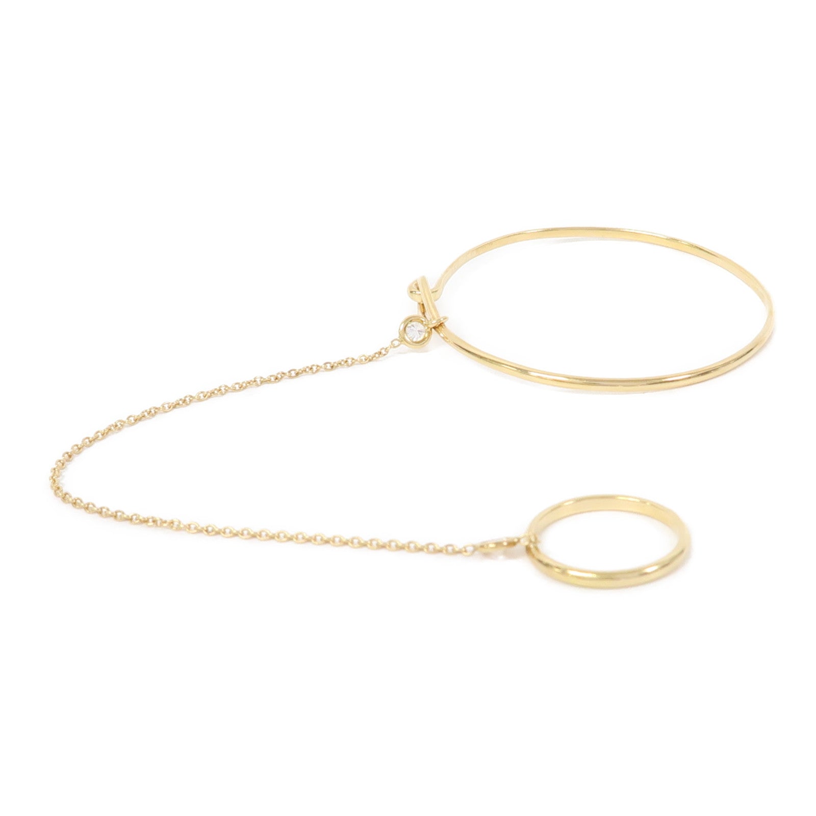 Dior 18K金Bracelet With Ring戒指手鐲US#5.5