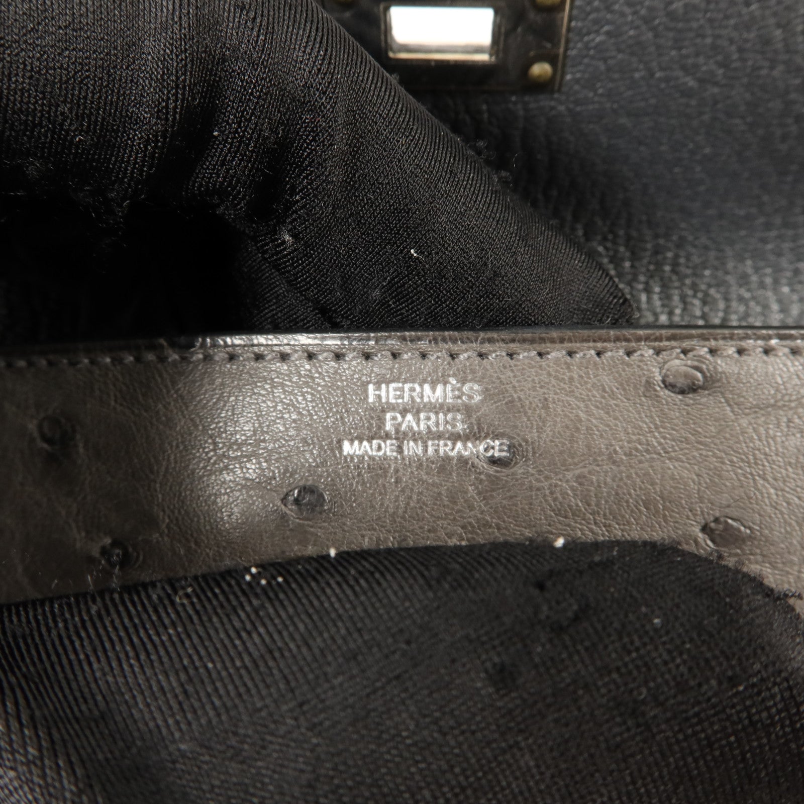 HERMES 【激減優惠】鴕鳥皮革Kelly Long Wallet長錢包Graphite