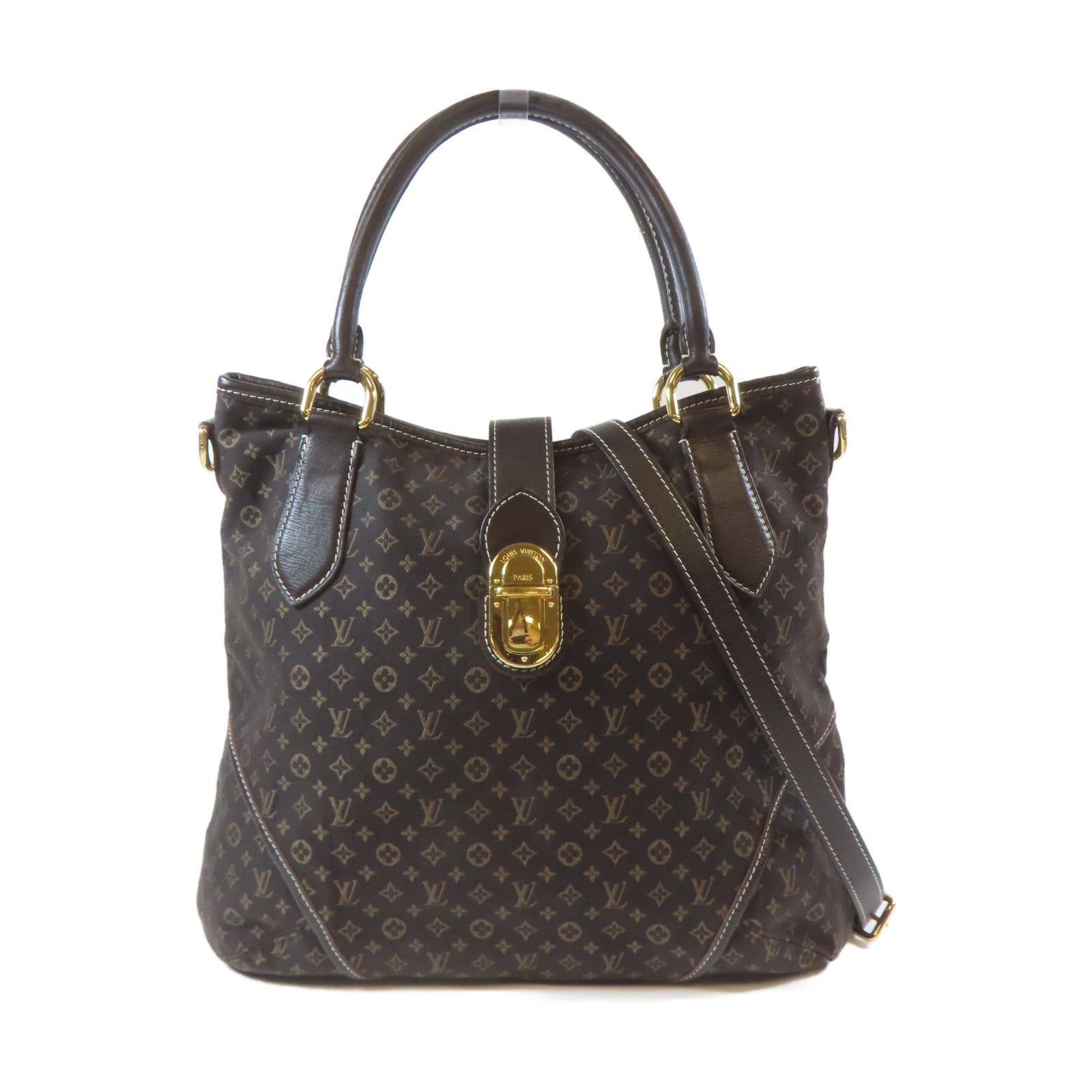 LOUIS VUITTON Monogram Mini Elegie金扣手挽肩背兩用袋黑色