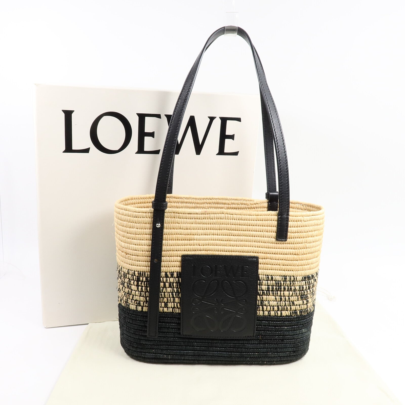 LOEWE 藤料Small Square Basket Bag手挽袋