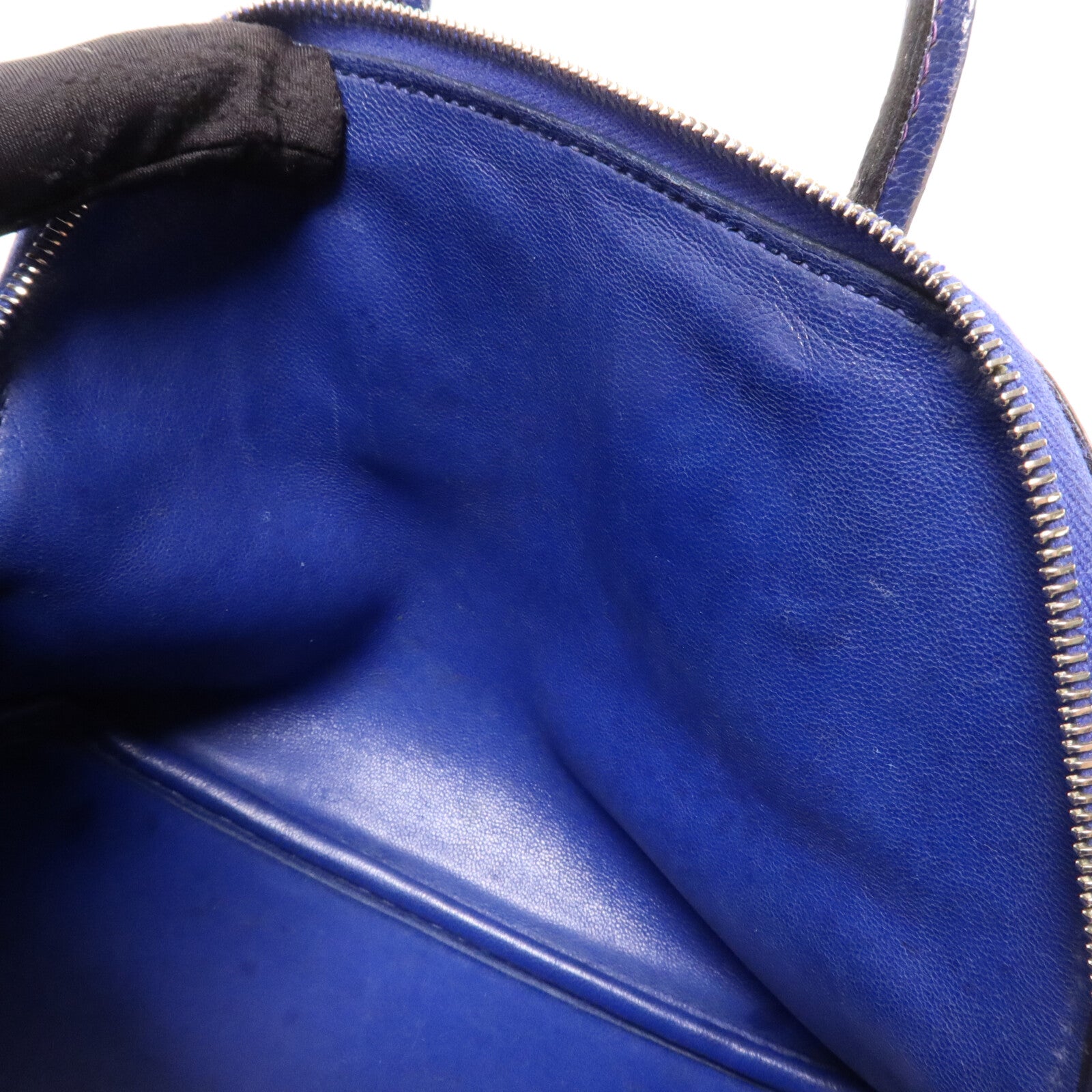 HERMES Chevre皮革Mini Bolide手挽肩背兩用袋Bleu Saphir