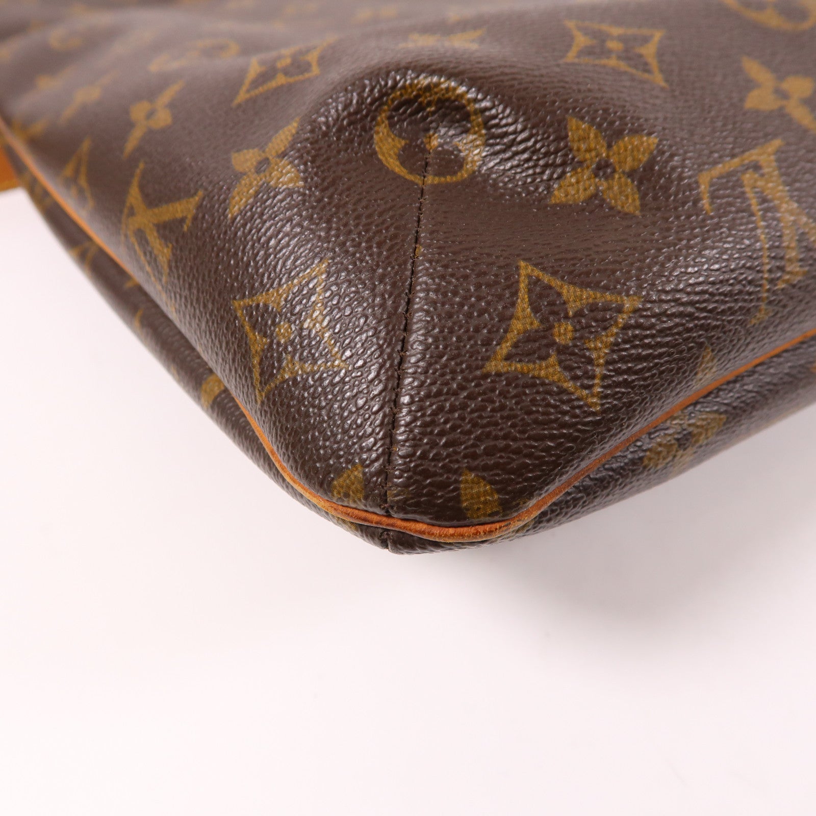 LOUIS VUITTON Monogram Musette金扣肩背袋棕色
