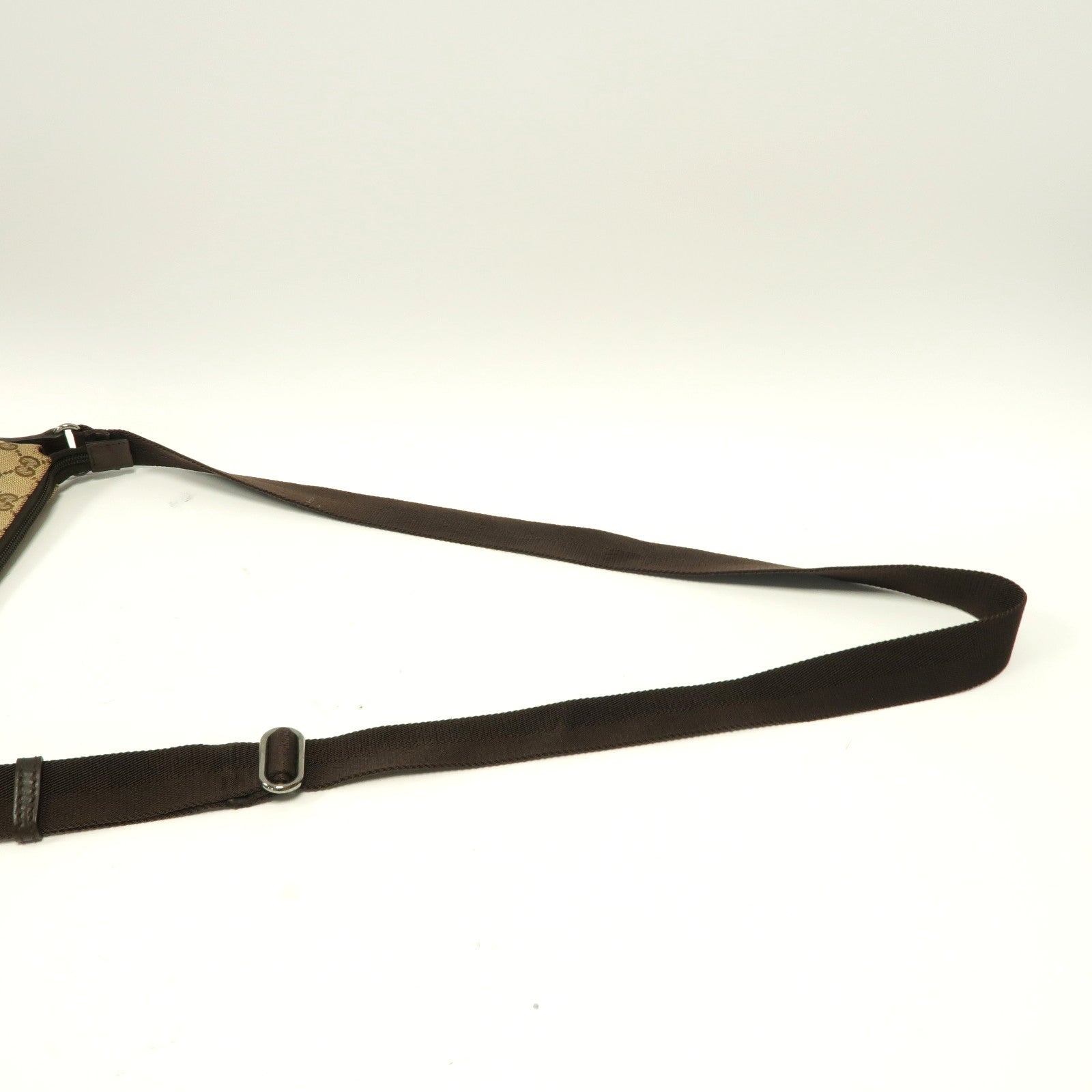 GUCCI 【激減優惠】帆布Shoulder Bag銀扣肩背袋啡色