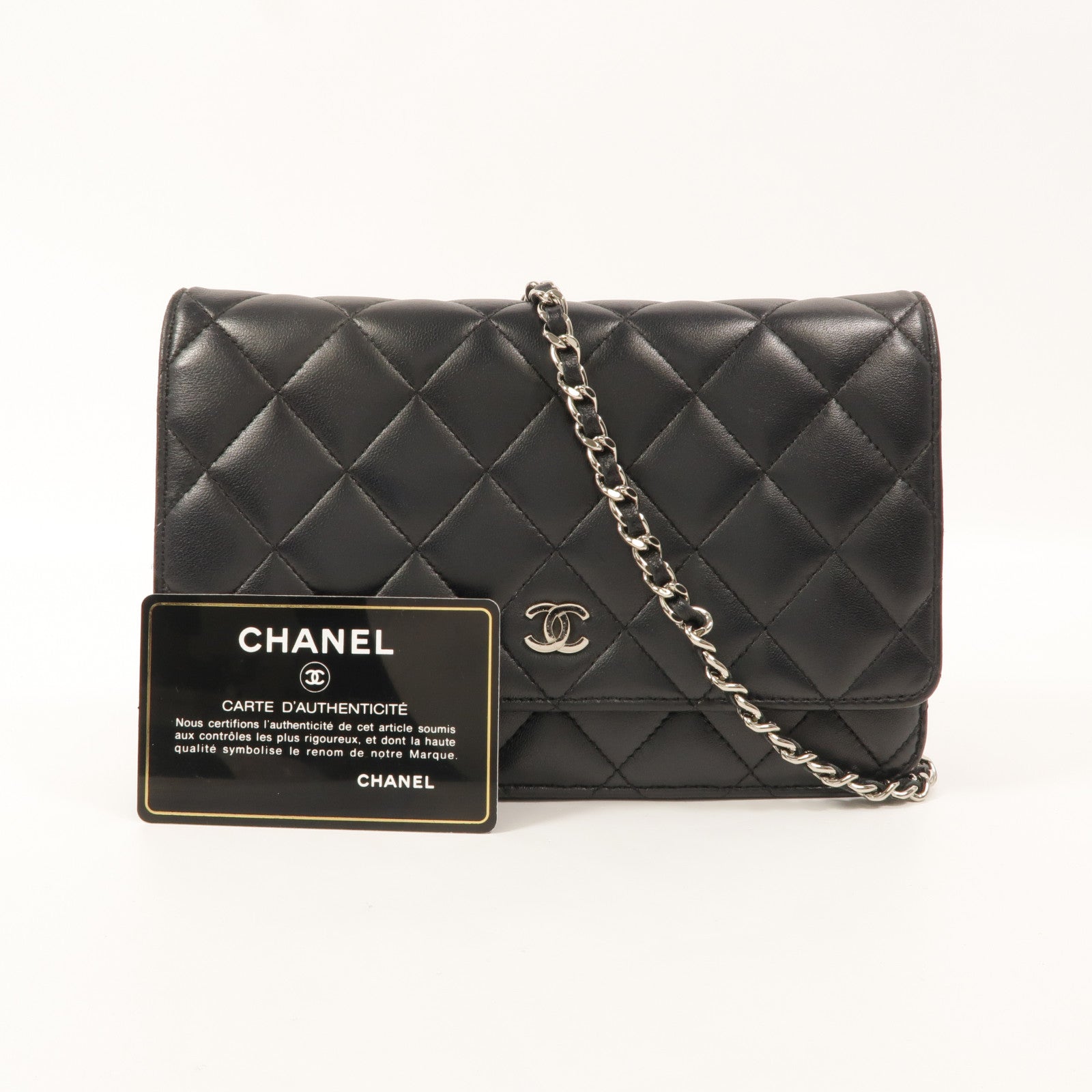 CHANEL 羊皮皮革WOC Wallet On Chain鏈帶肩背袋