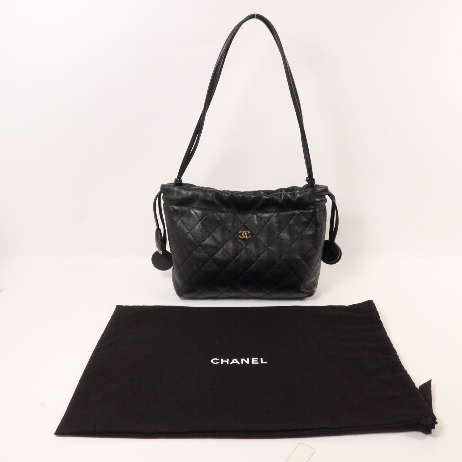 CHANEL 羊皮皮革Clutch With Leather Strap Large肩背袋