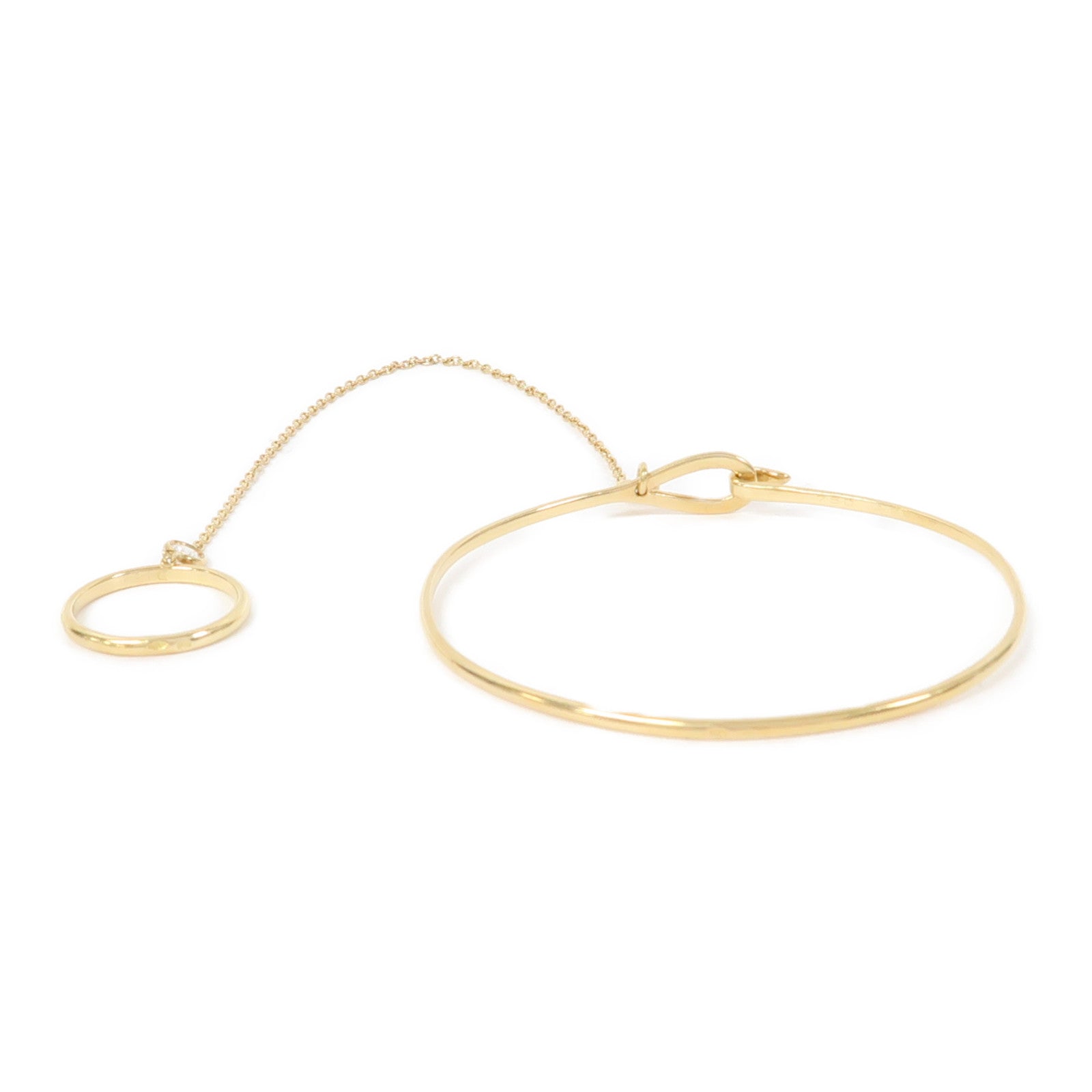 Dior 18K金Bracelet With Ring戒指手鐲US#5.5
