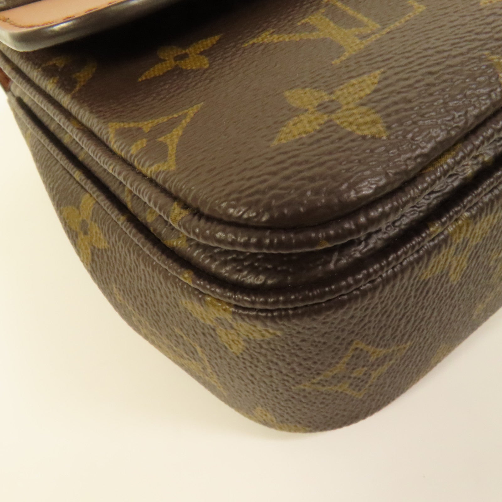 LOUIS VUITTON Monogram Marceau金扣鏈帶肩背袋棕色