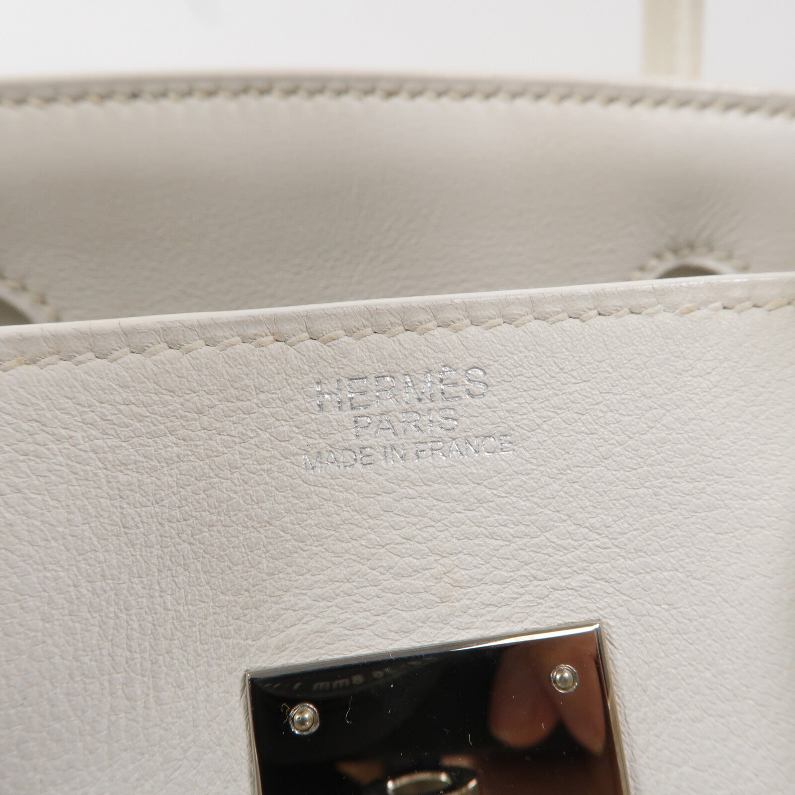 HERMES Swift皮革/Toile帆布Birkin 30手挽袋