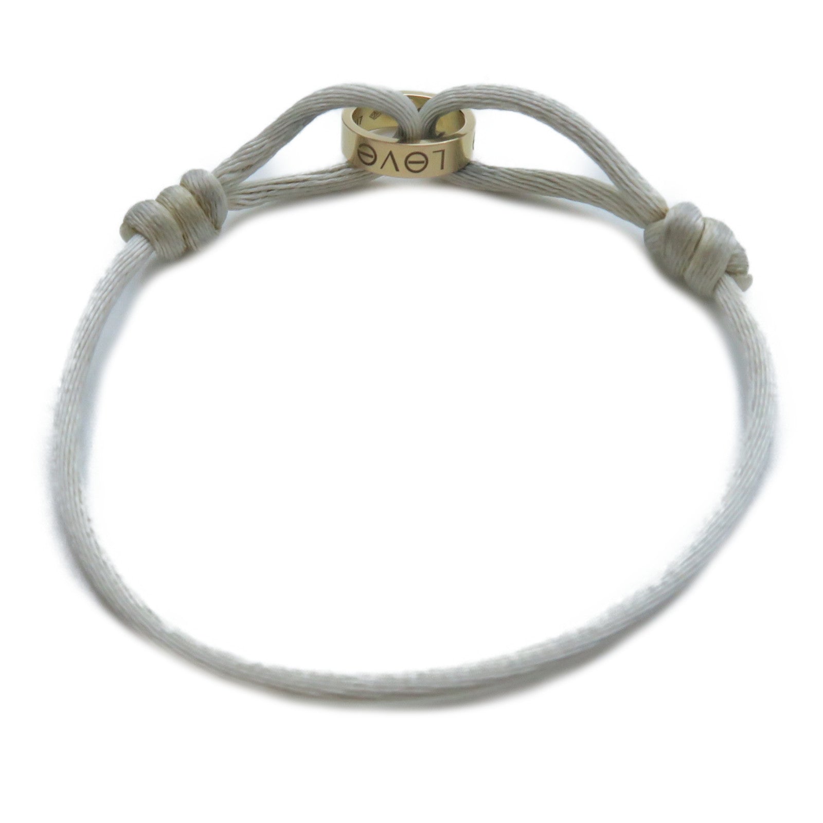 CARTIER 18K黃金Love Bracelet手鏈白色/金色