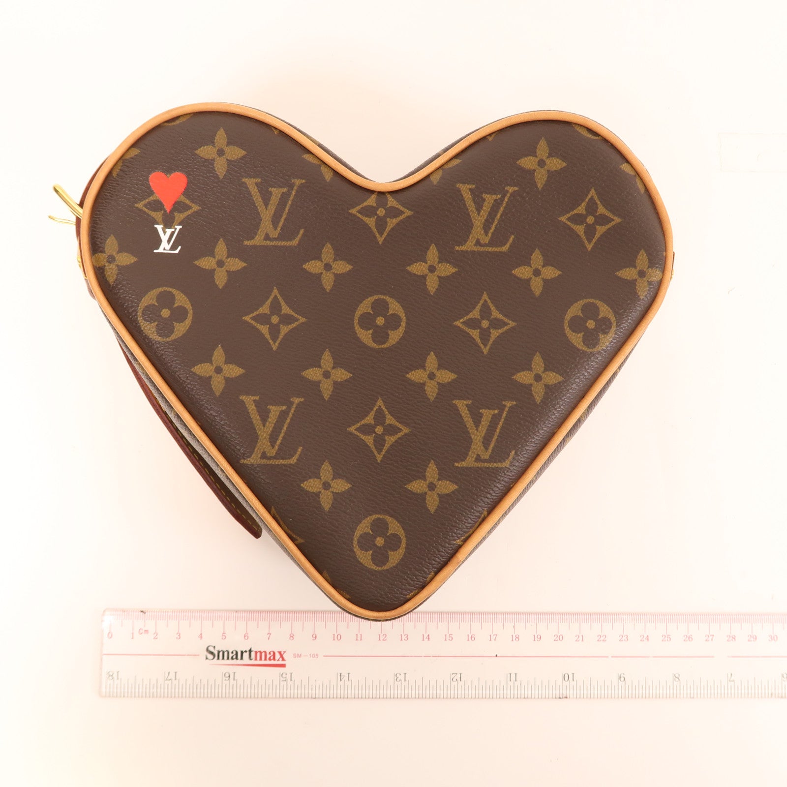 LOUIS VUITTON Monogram Game On Coeur金扣肩背袋啡色