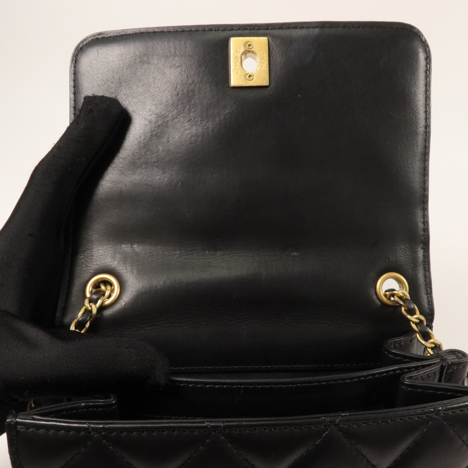 CHANEL 羊皮皮革Chain Shoulder鏈帶肩背袋