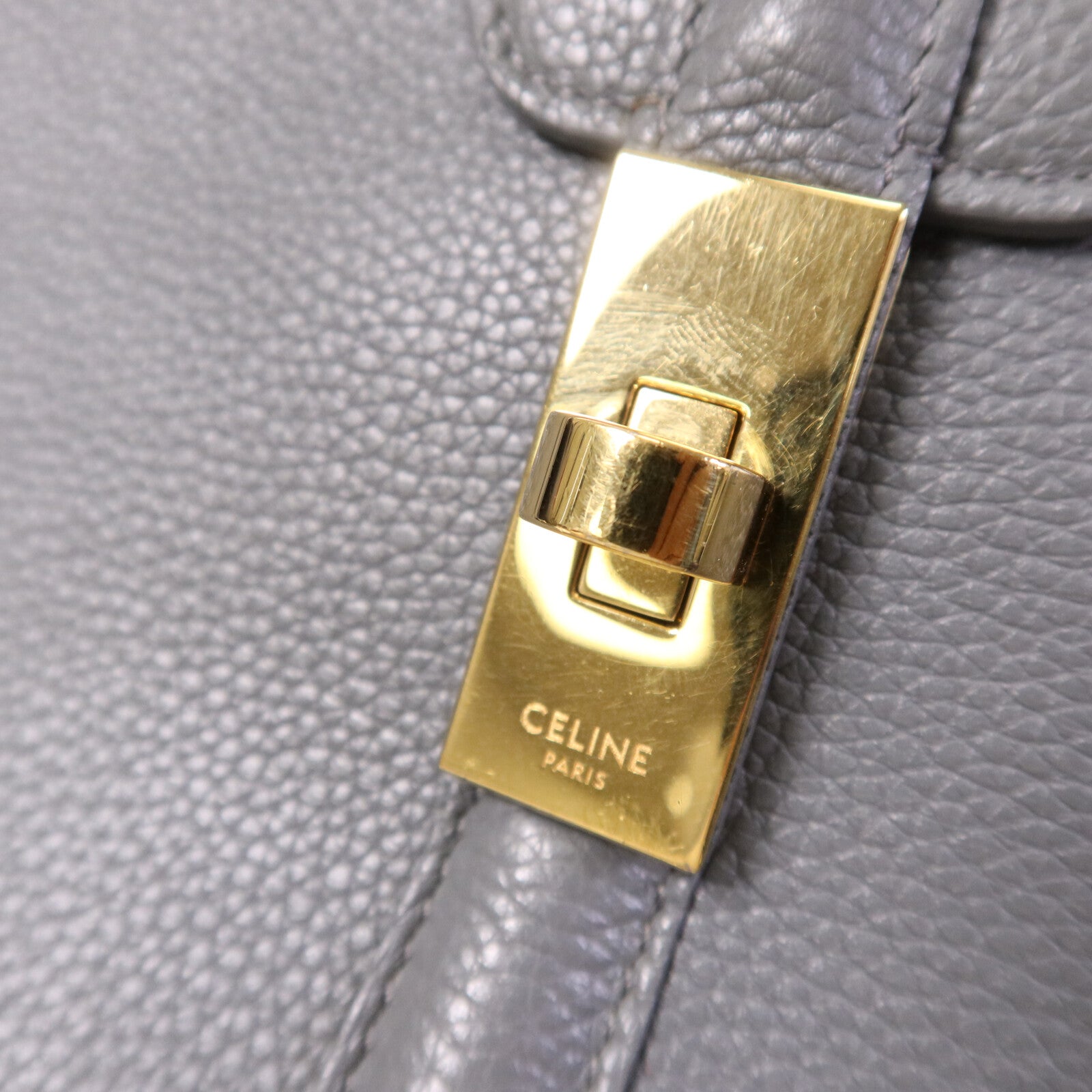 CELINE 牛皮皮革Large 16 Bag金扣手挽肩背兩用袋