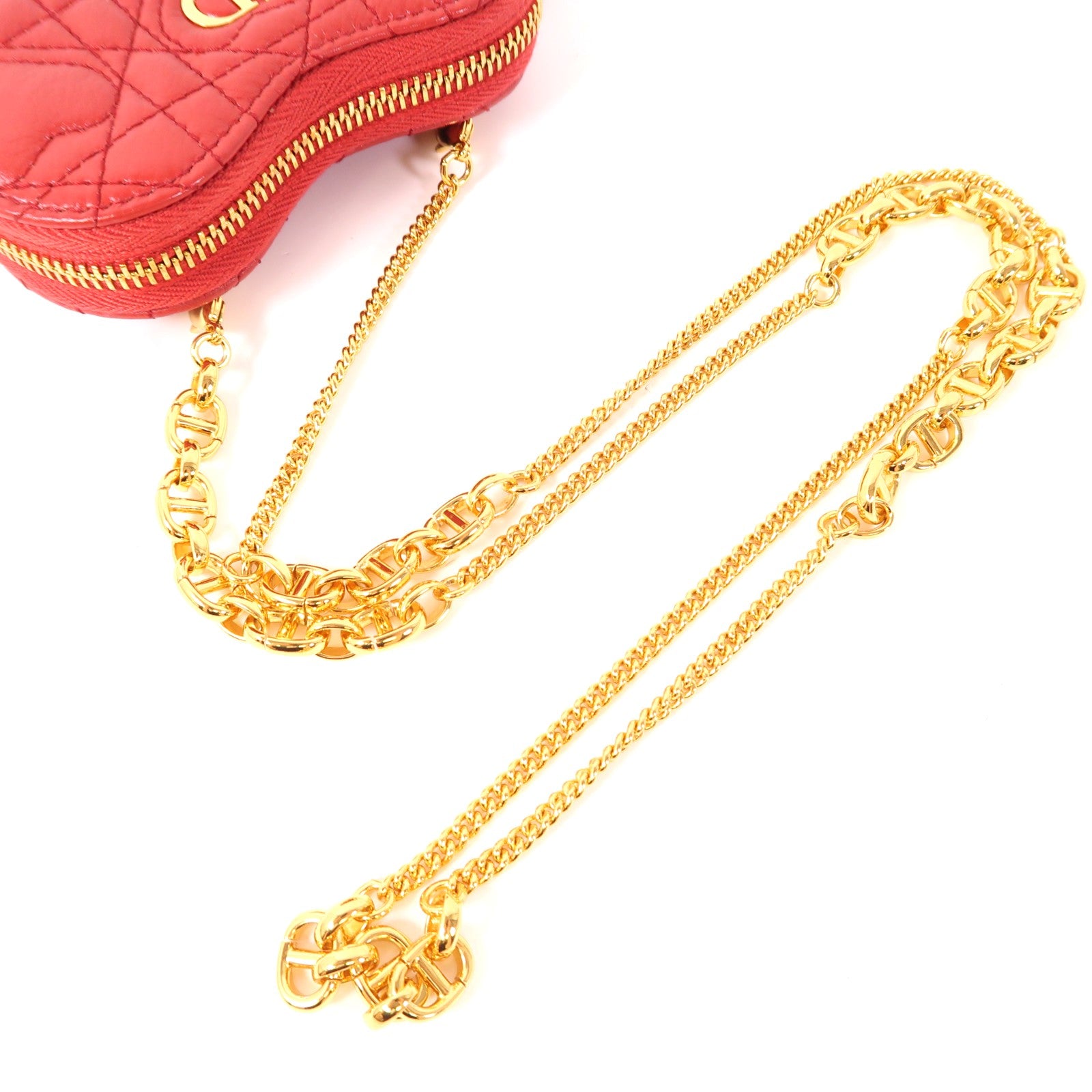 Dior 羊皮皮革Chain Shoulder金扣鏈帶肩背袋