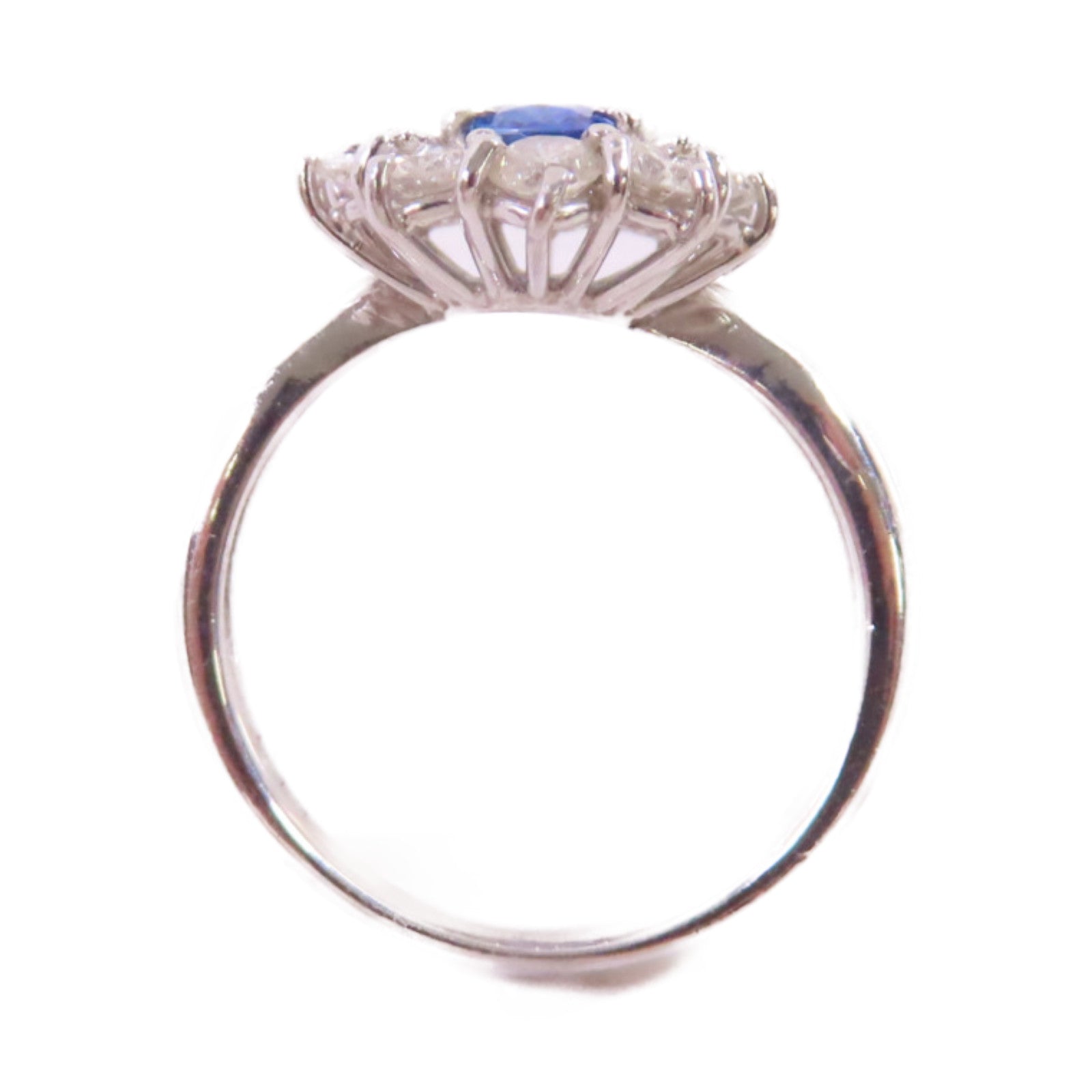 JEWELRY PT900鉑金/藍寶石/1.13ct鑽石Sapphire Diamond Ring戒指US#6.25