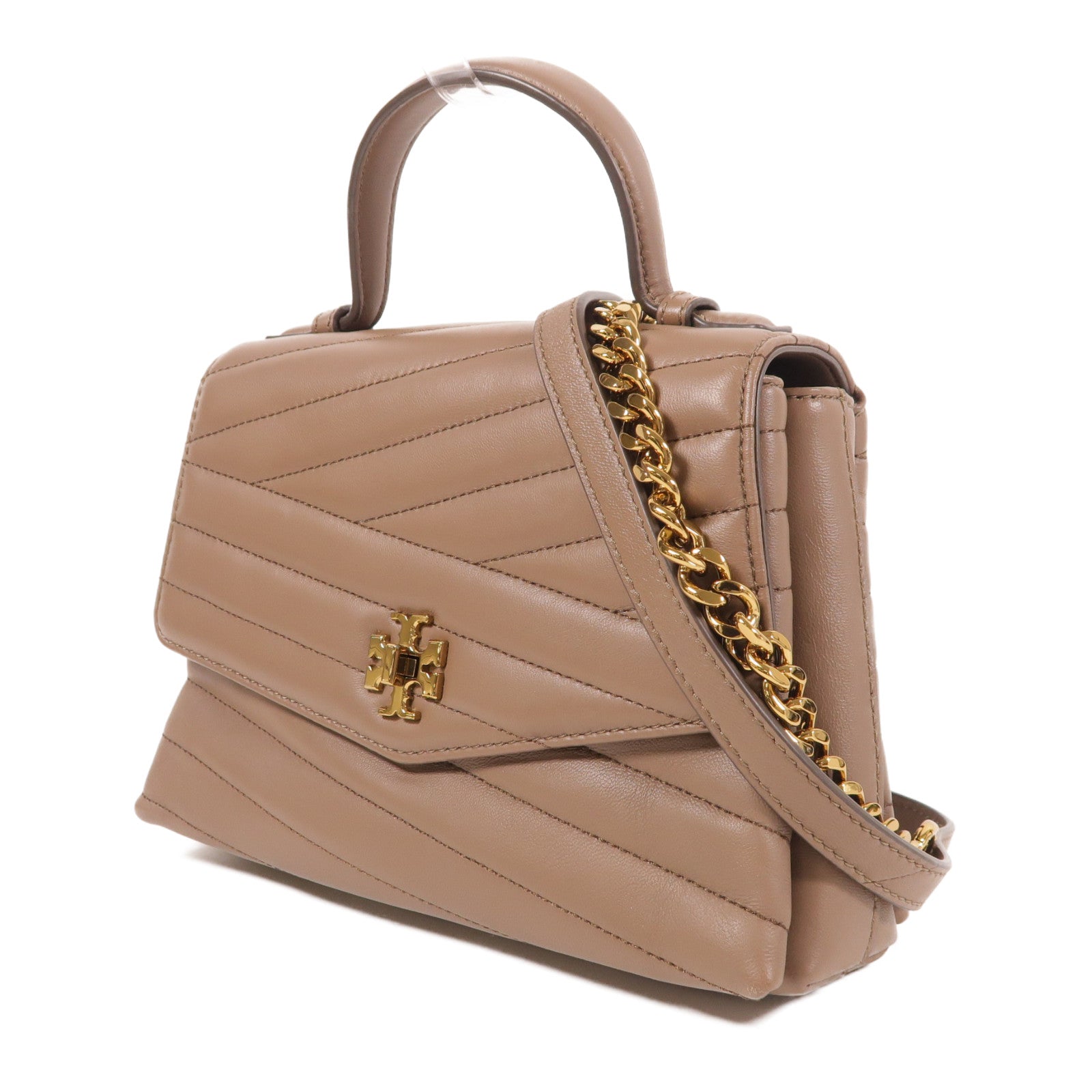 Tory Burch 羊皮皮革2 Way Shoulder金扣手挽肩背兩用袋
