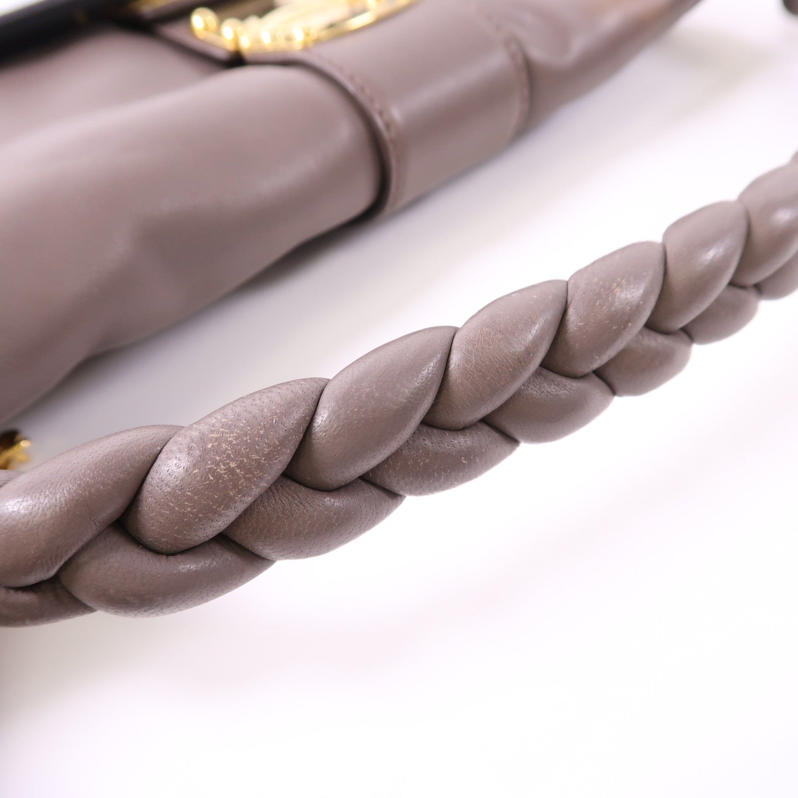 Miu Miu 羊皮皮革Shoulder Bag金扣手挽肩背兩用袋