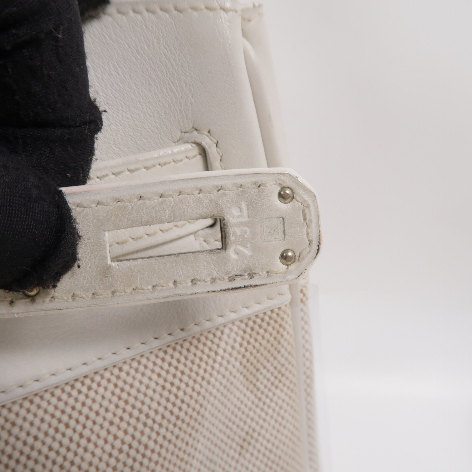 HERMES Swift皮革/Toile帆布Birkin 30手挽袋
