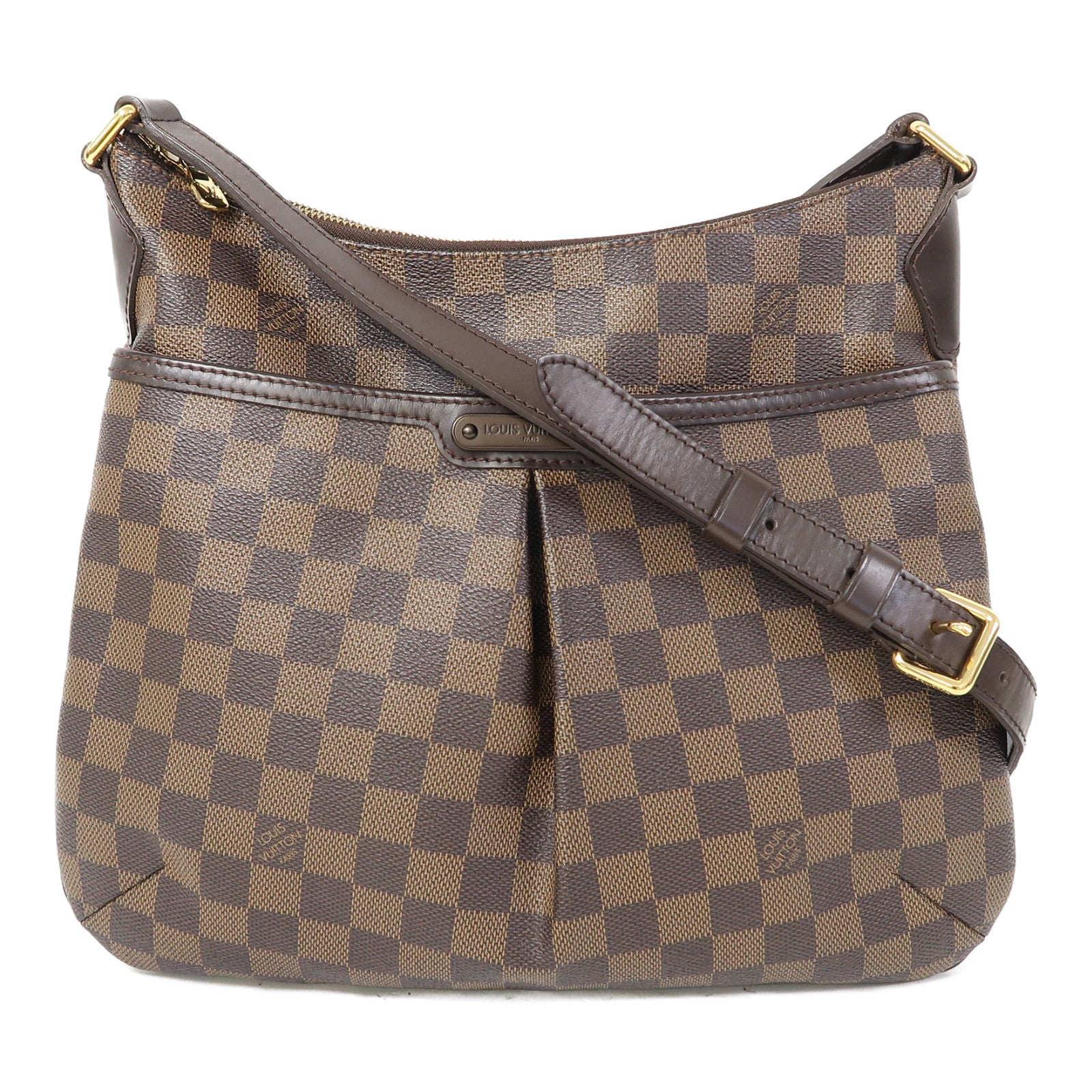 LOUIS VUITTON Damier Bloomsbury PM金扣肩背袋啡色