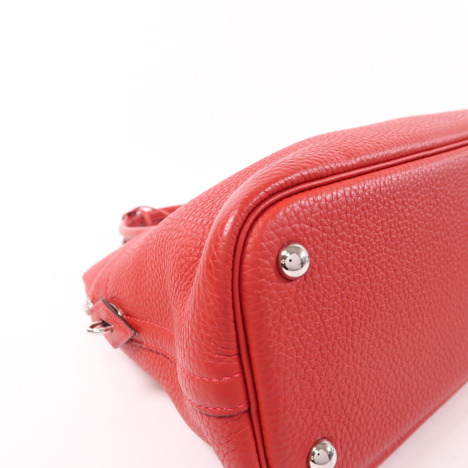 HERMES PHW Bolide 31 2 Way Shoulder Bag Taurillon Clemence Leather Rouge Casaque