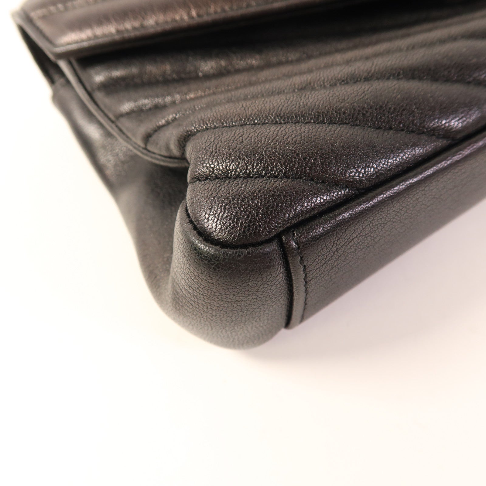 YVES SAINT LAURENT 皮革College Medium銀扣手挽肩背兩用袋