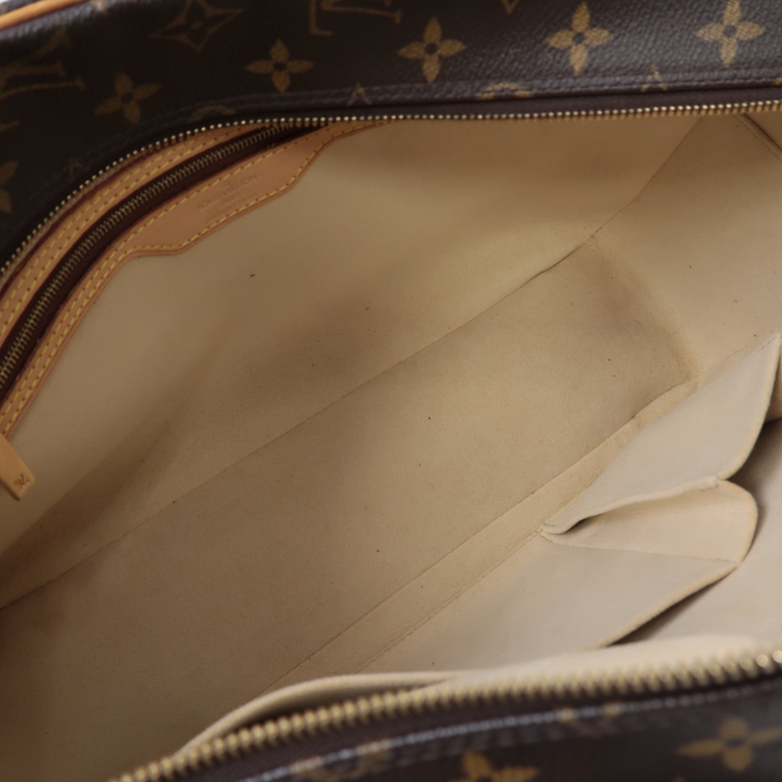 LOUIS VUITTON Monogram Cite GM金扣肩背袋啡色