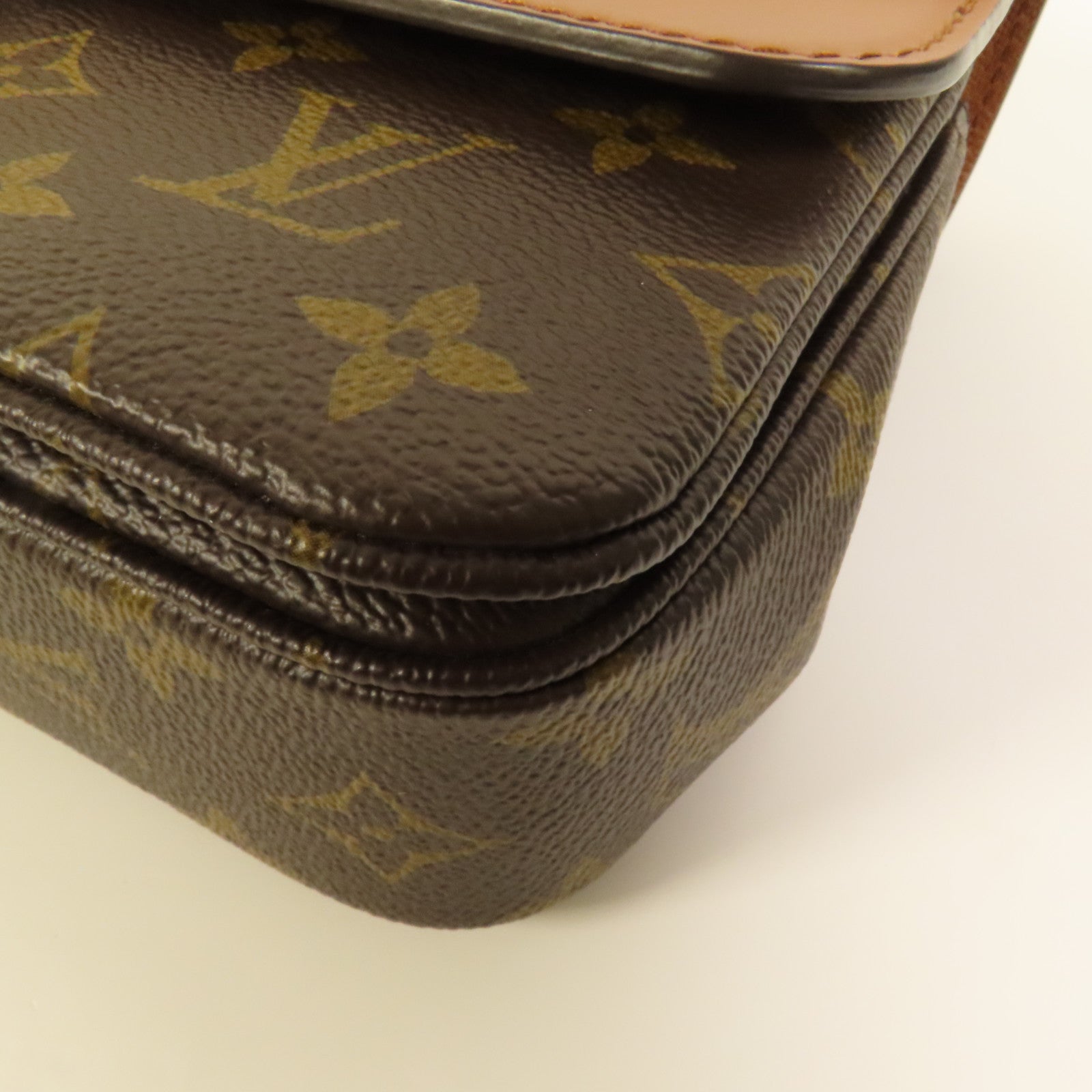 LOUIS VUITTON Monogram Marceau金扣鏈帶肩背袋棕色