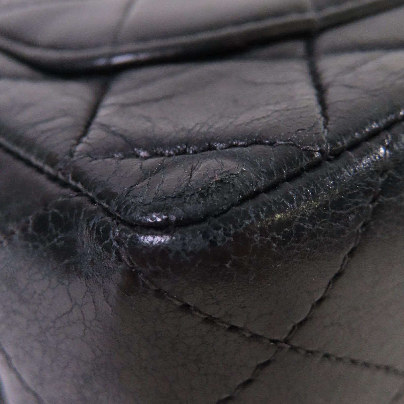 CHANEL 【激減優惠】菱格羊皮皮革Classic Flap 17cm Chain Shoulder Bag銀扣鏈帶肩背袋黑色